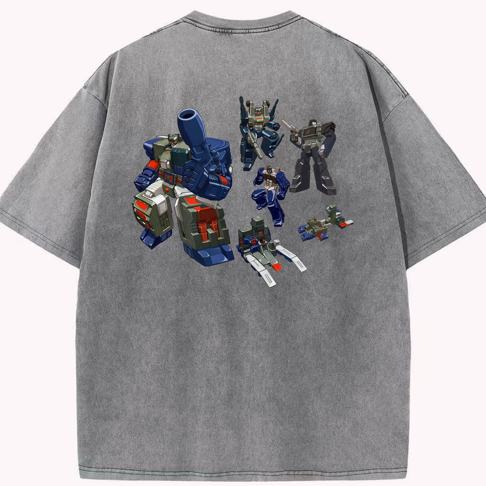 （画像用） Transformers トランスフォーマー 綿100% ヴィンテージ風 半袖Tシャツ（背面プリント）