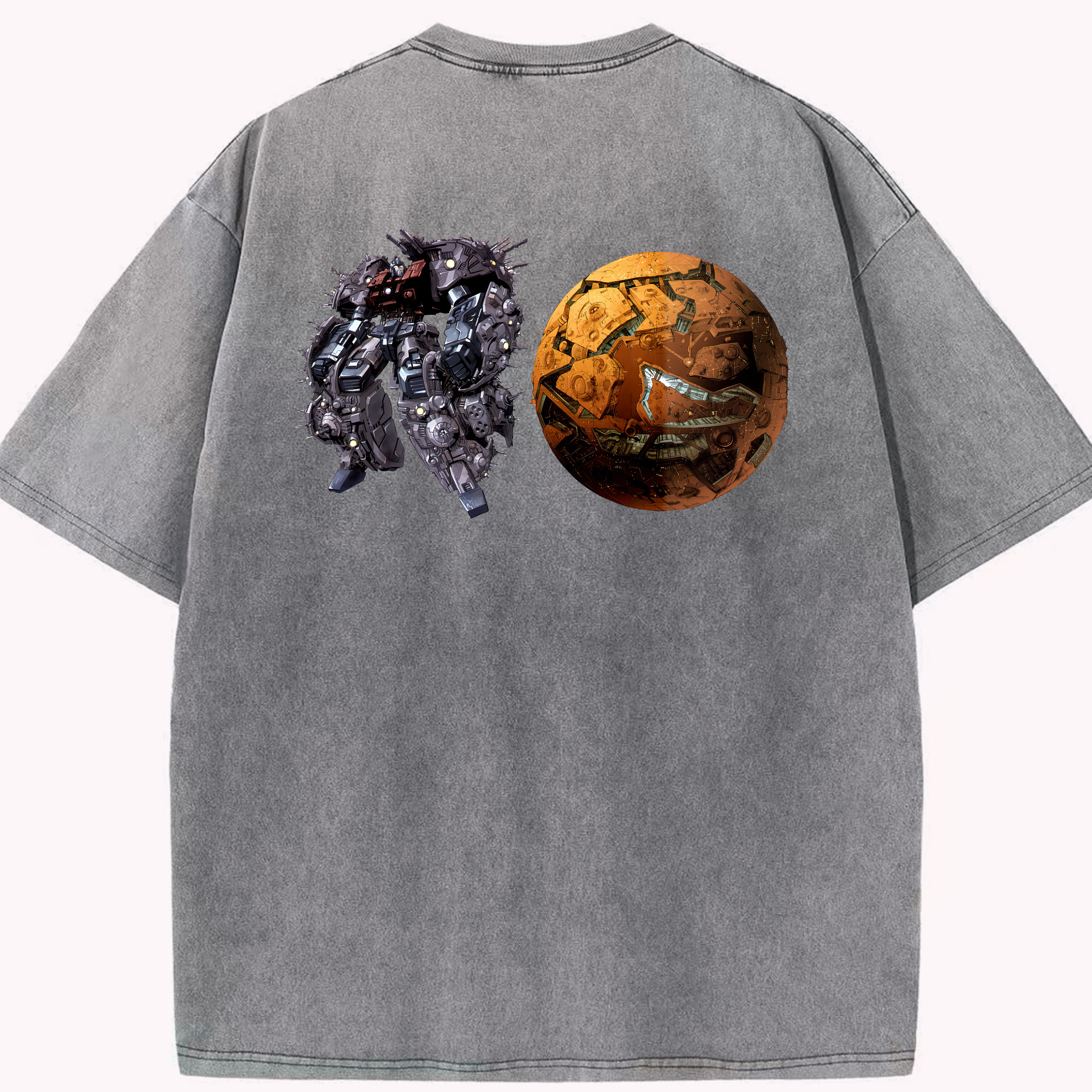 （画像用） Transformers トランスフォーマー 綿100% ヴィンテージ風 半袖Tシャツ（背面プリント）