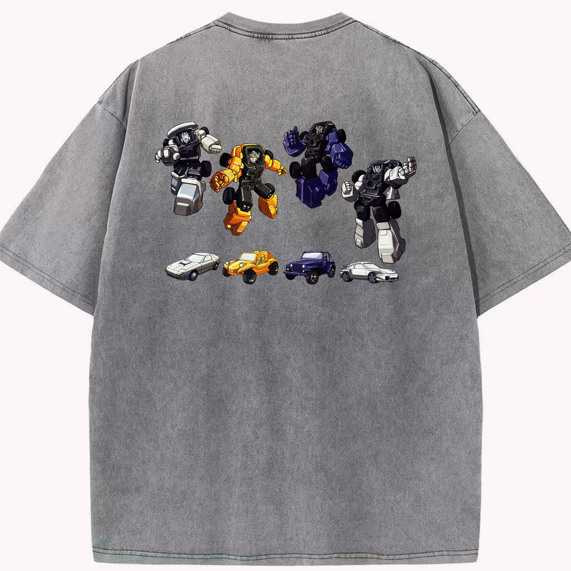 （画像用） Transformers トランスフォーマー 綿100% ヴィンテージ風 半袖Tシャツ（背面プリント）