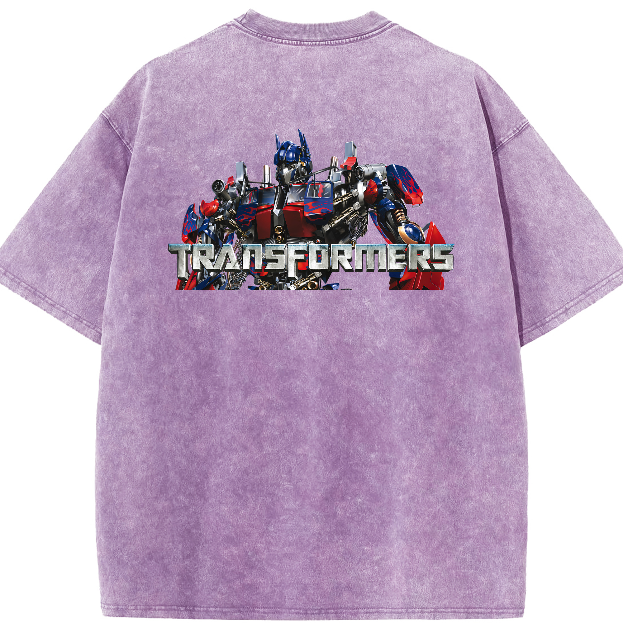 （画像用） Transformers トランスフォーマー 綿100% ヴィンテージ風 半袖Tシャツ（背面プリント）