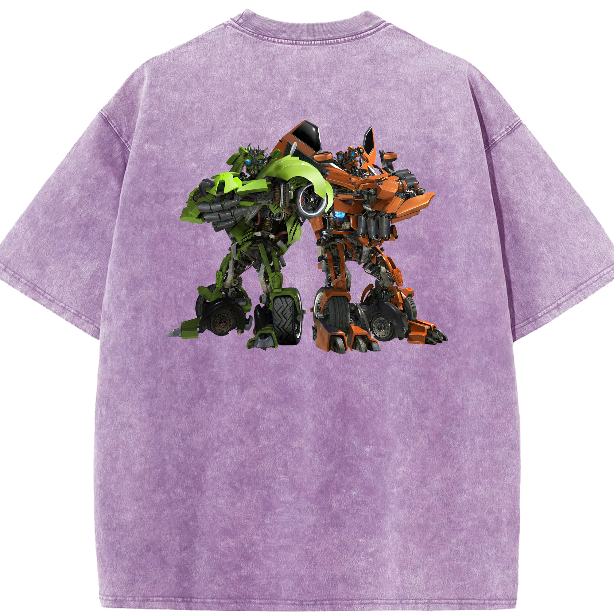 （画像用） Transformers トランスフォーマー 綿100% ヴィンテージ風 半袖Tシャツ（背面プリント）