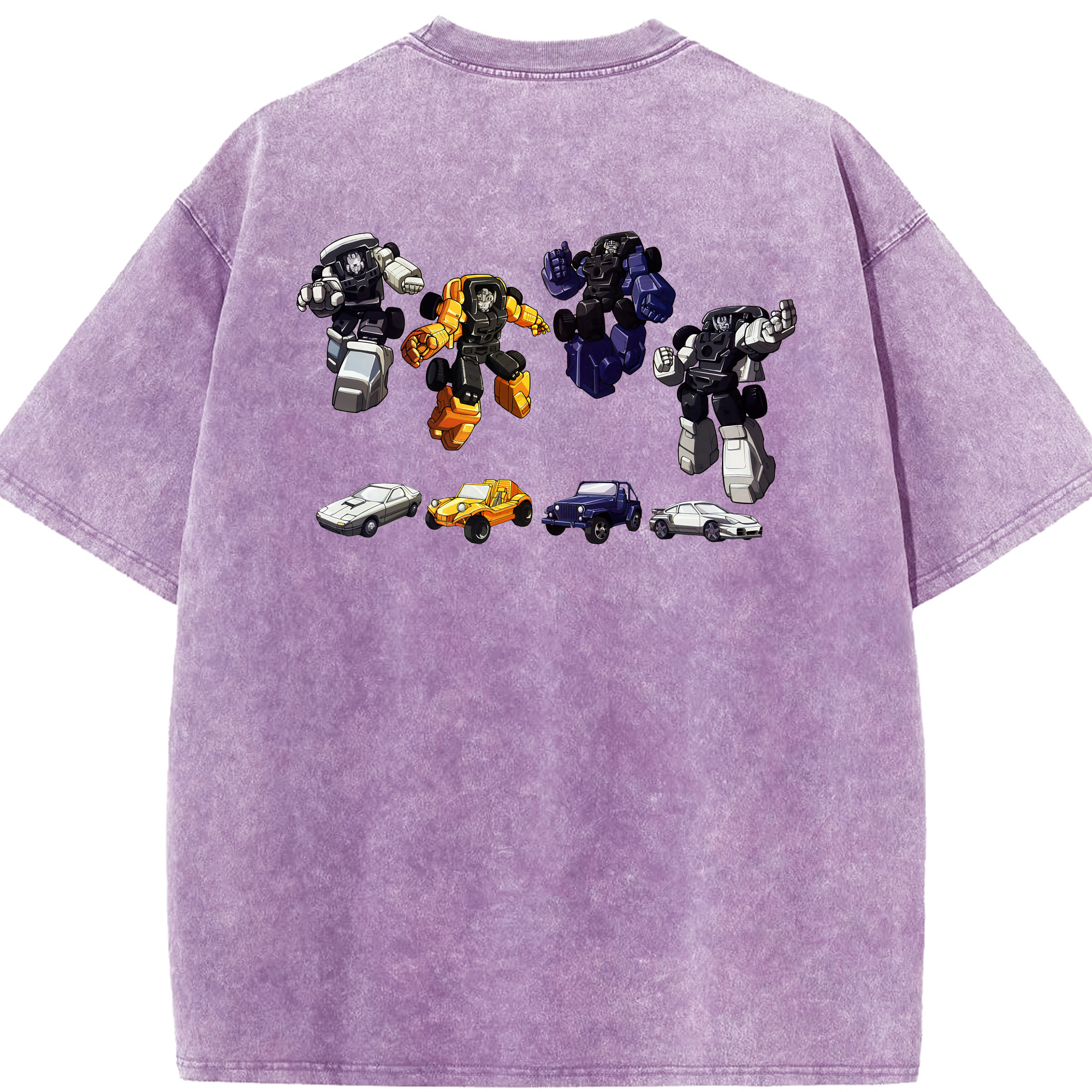 （画像用） Transformers トランスフォーマー 綿100% ヴィンテージ風 半袖Tシャツ（背面プリント）