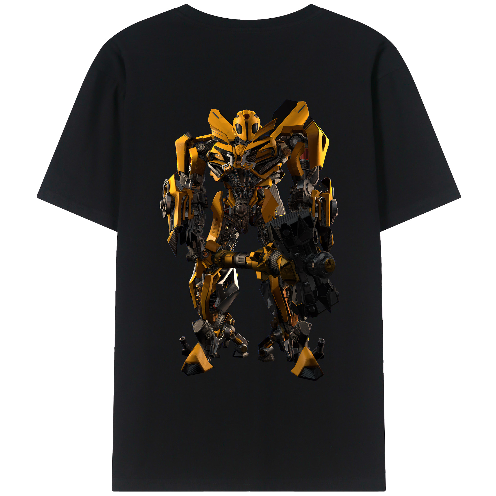 （画像用） Transformers トランスフォーマー 綿100％ メンズ半袖Tシャツ（バックプリント） 通気性