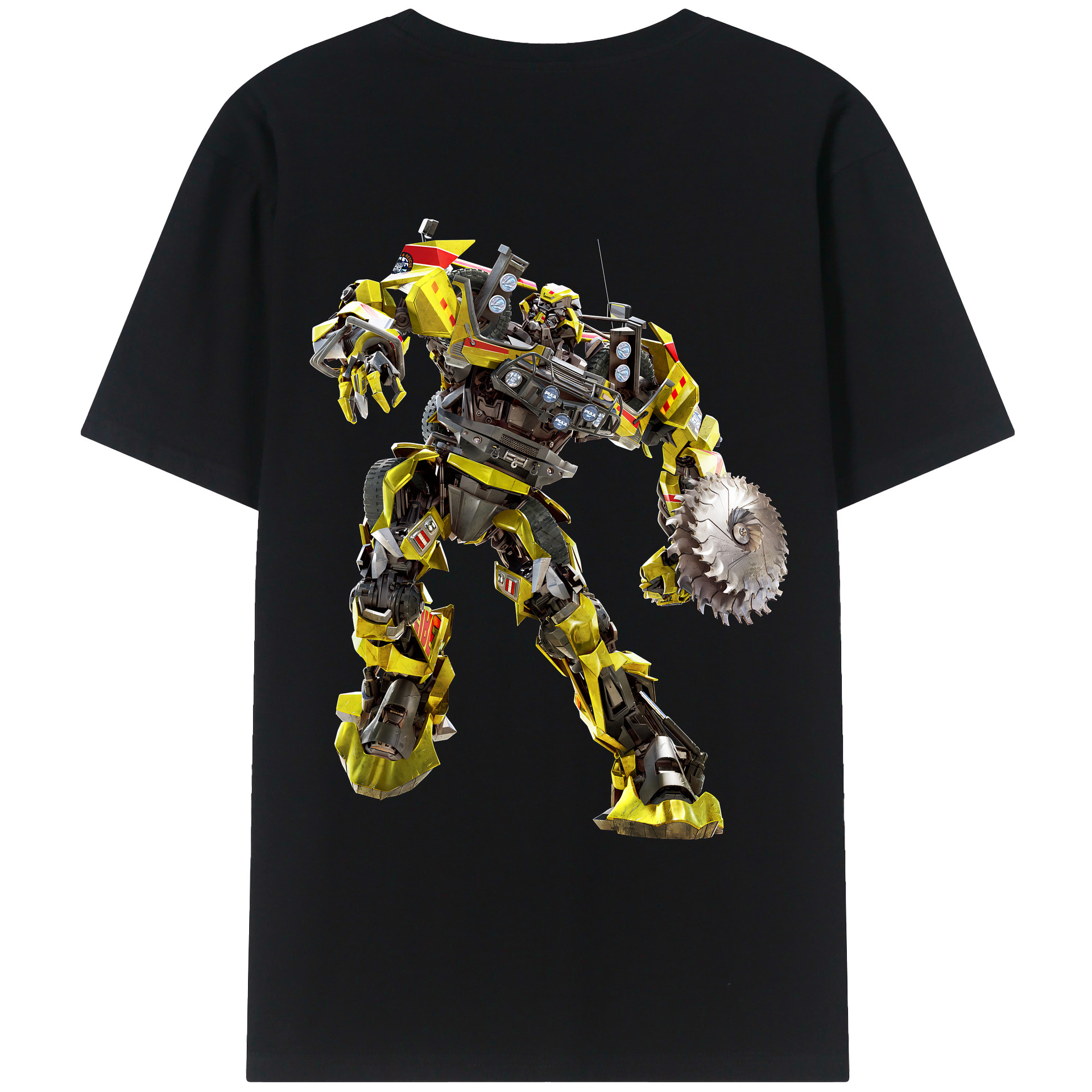 （画像用） Transformers トランスフォーマー 綿100％ メンズ半袖Tシャツ（バックプリント） 通気性