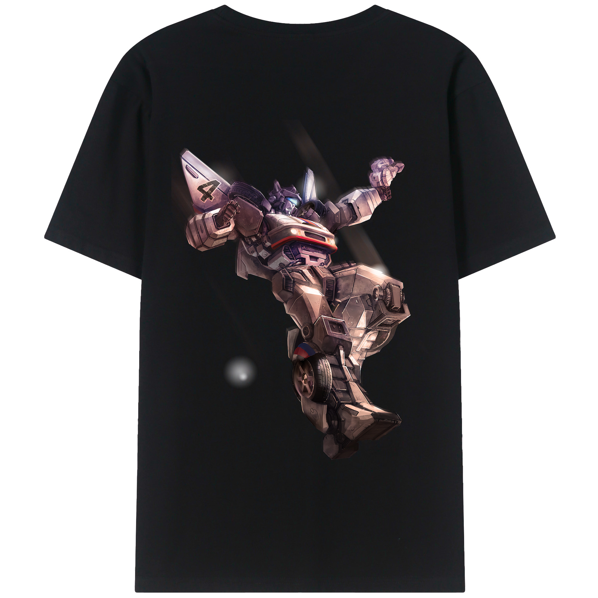 （画像用） Transformers トランスフォーマー 綿100％ メンズ半袖Tシャツ（バックプリント） 通気性