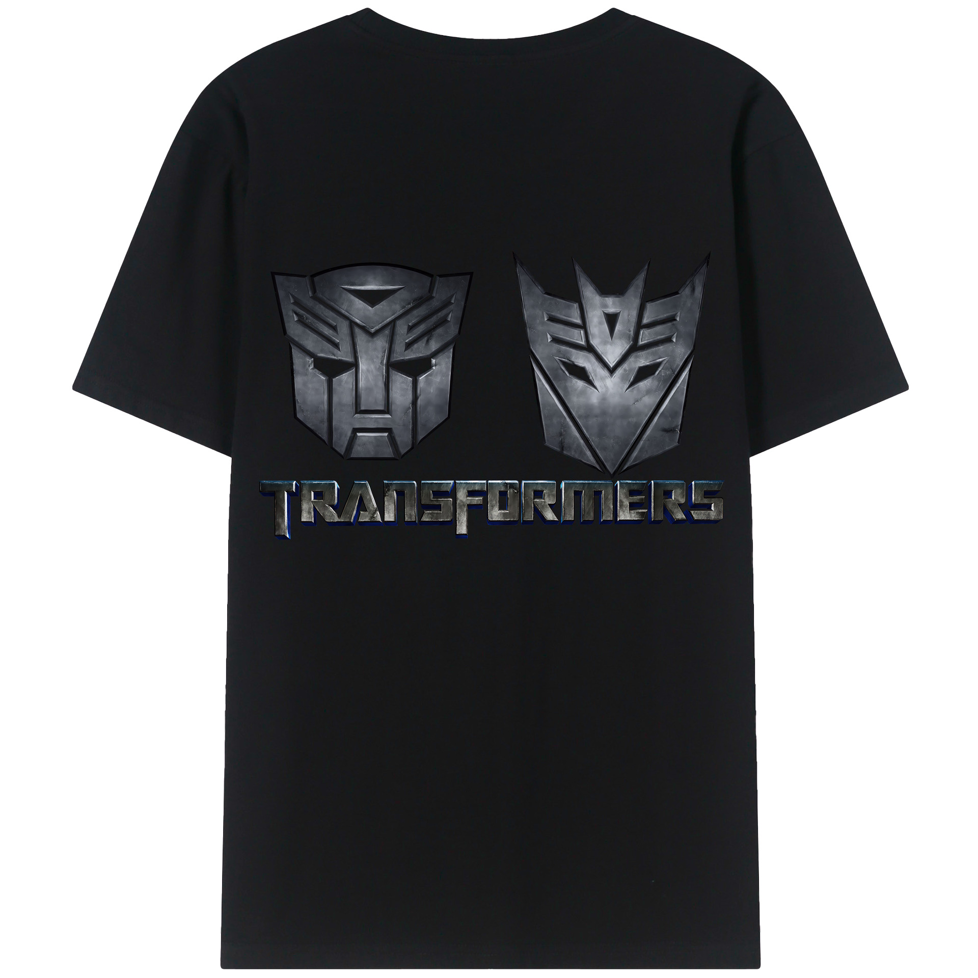 （画像用） Transformers トランスフォーマー 綿100％ メンズ半袖Tシャツ（バックプリント） 通気性