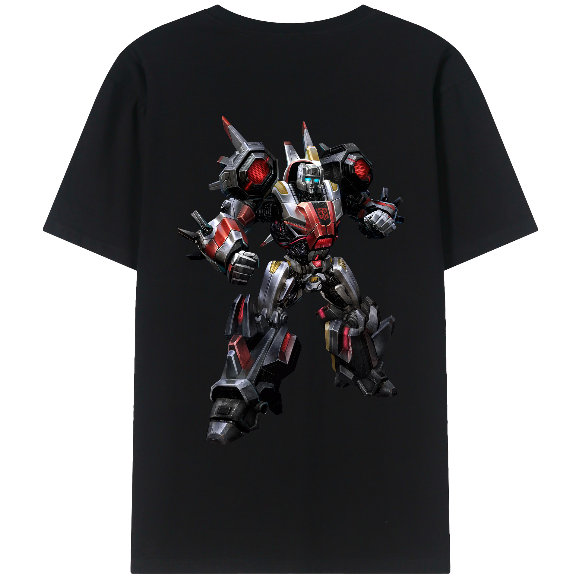 （画像用） Transformers トランスフォーマー 綿100％ メンズ半袖Tシャツ（バックプリント） 通気性