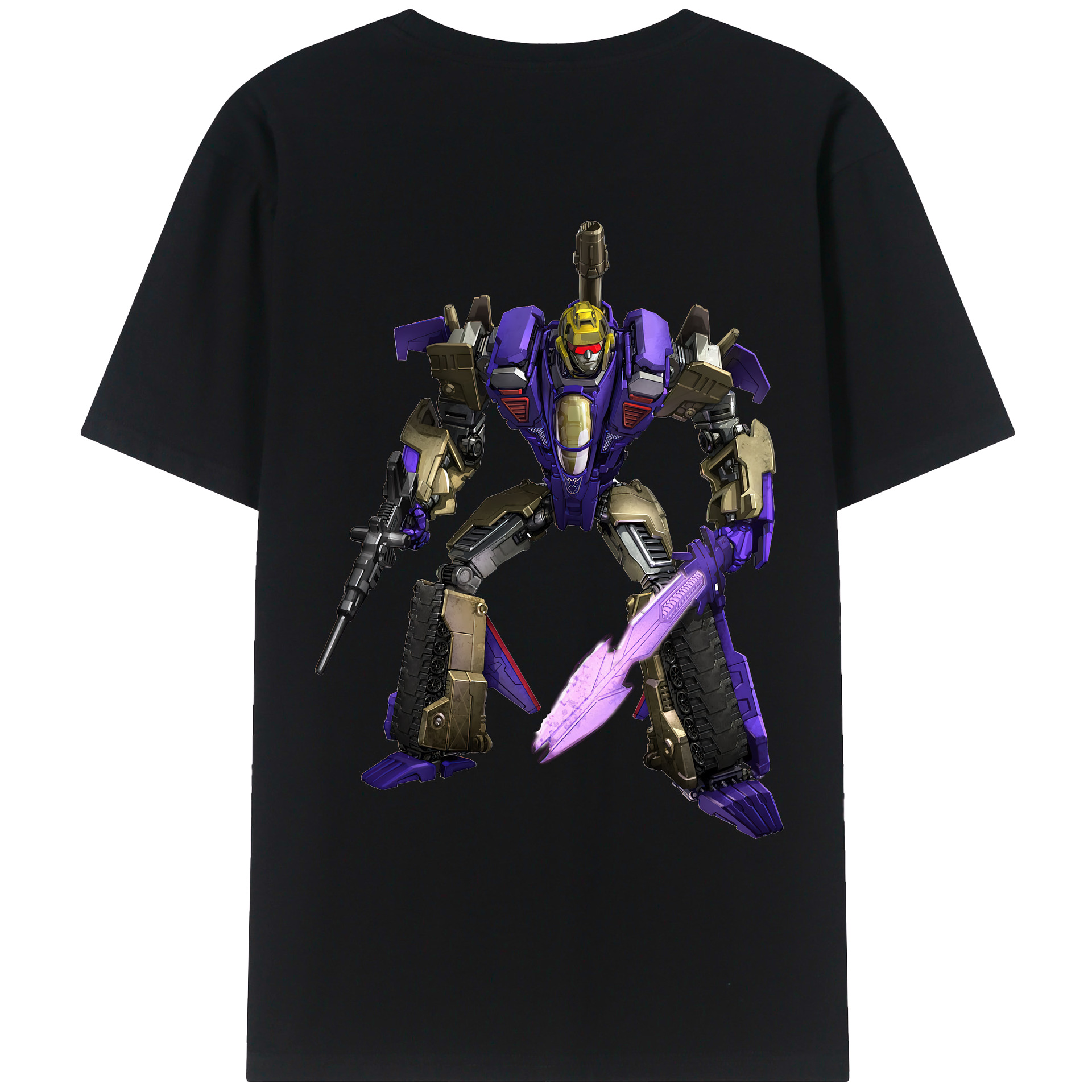 （画像用） Transformers トランスフォーマー 綿100％ メンズ半袖Tシャツ（バックプリント） 通気性