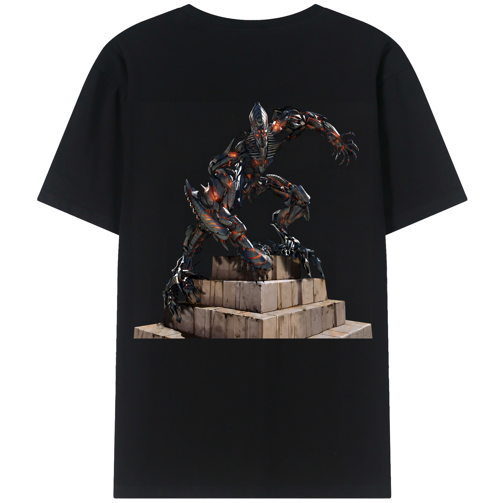（画像用） Transformers トランスフォーマー 綿100％ メンズ半袖Tシャツ（バックプリント） 通気性