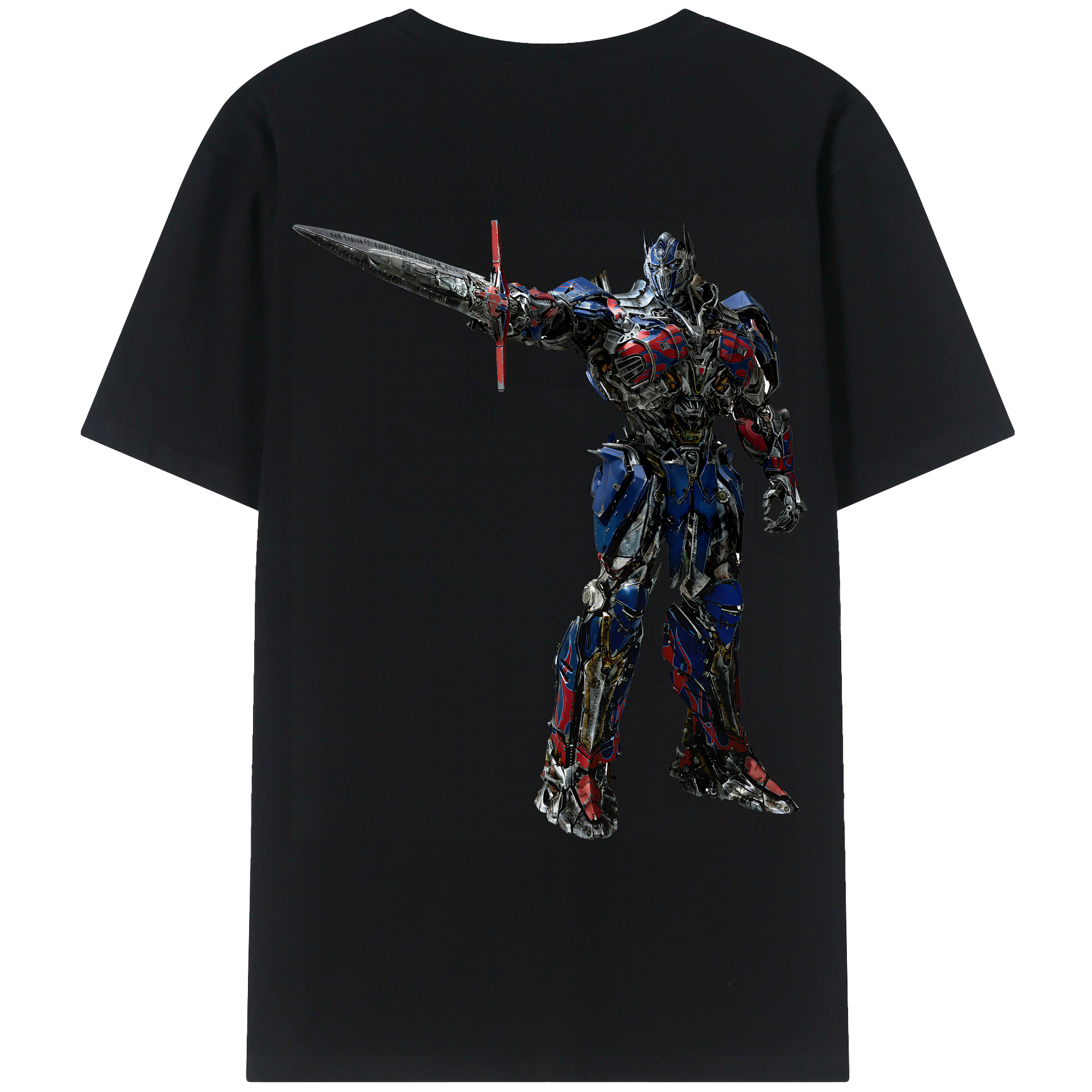 （画像用） Transformers トランスフォーマー 綿100％ メンズ半袖Tシャツ（バックプリント） 通気性