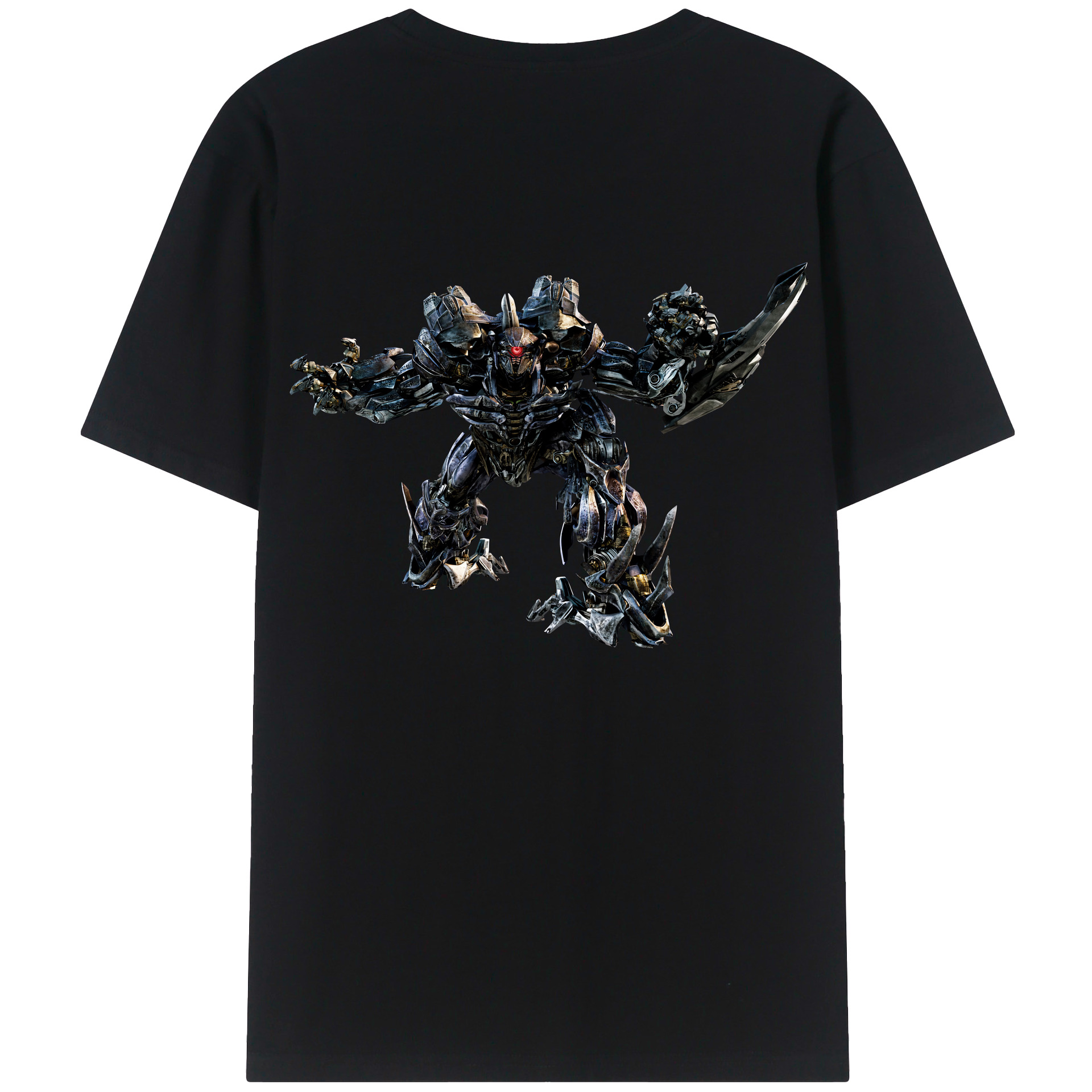 （画像用） Transformers トランスフォーマー 綿100％ メンズ半袖Tシャツ（バックプリント） 通気性