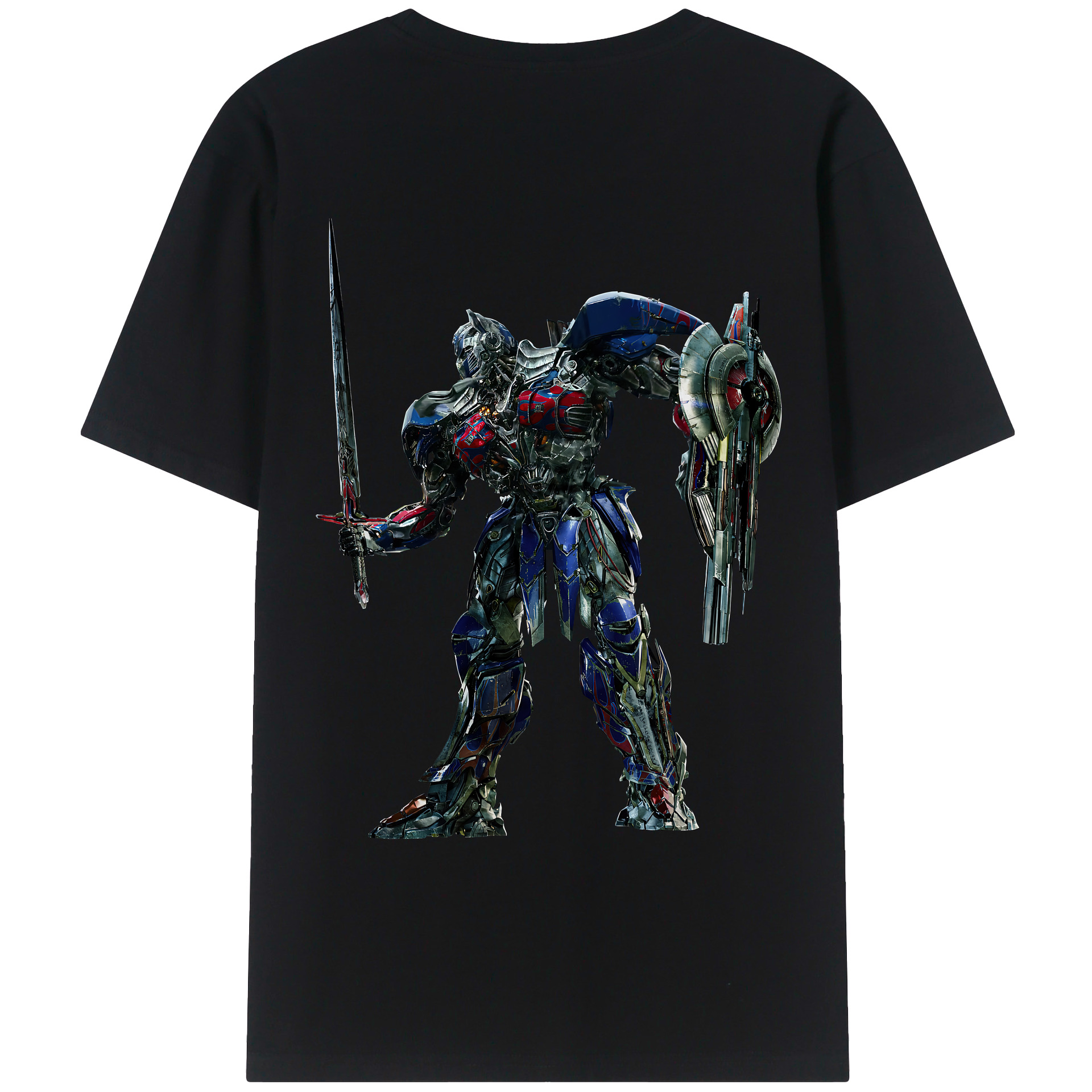 （画像用） Transformers トランスフォーマー 綿100％ メンズ半袖Tシャツ（バックプリント） 通気性