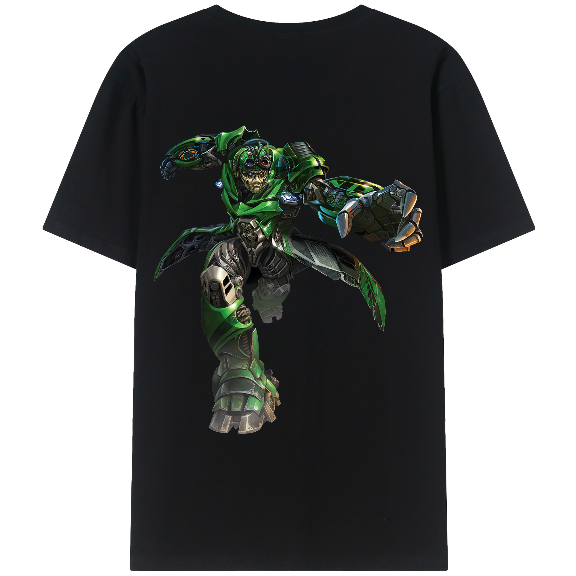 （画像用） Transformers トランスフォーマー 綿100％ メンズ半袖Tシャツ（バックプリント） 通気性
