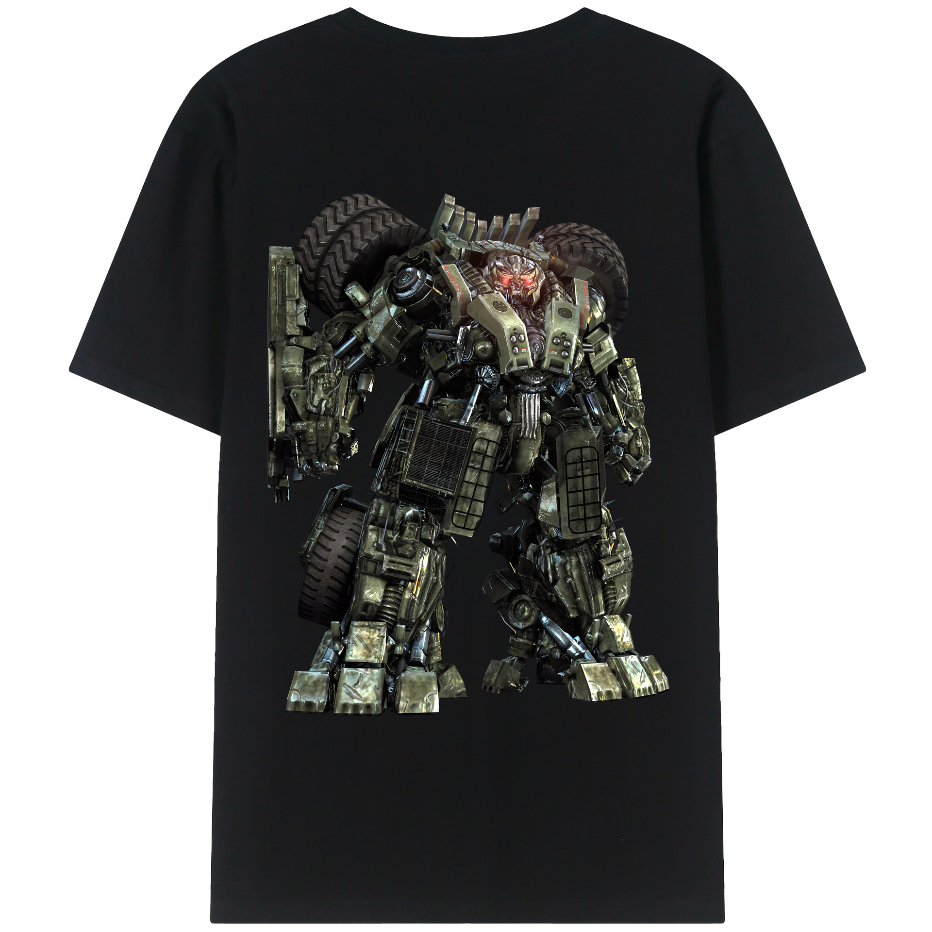 （画像用） Transformers トランスフォーマー 綿100％ メンズ半袖Tシャツ（バックプリント） 通気性