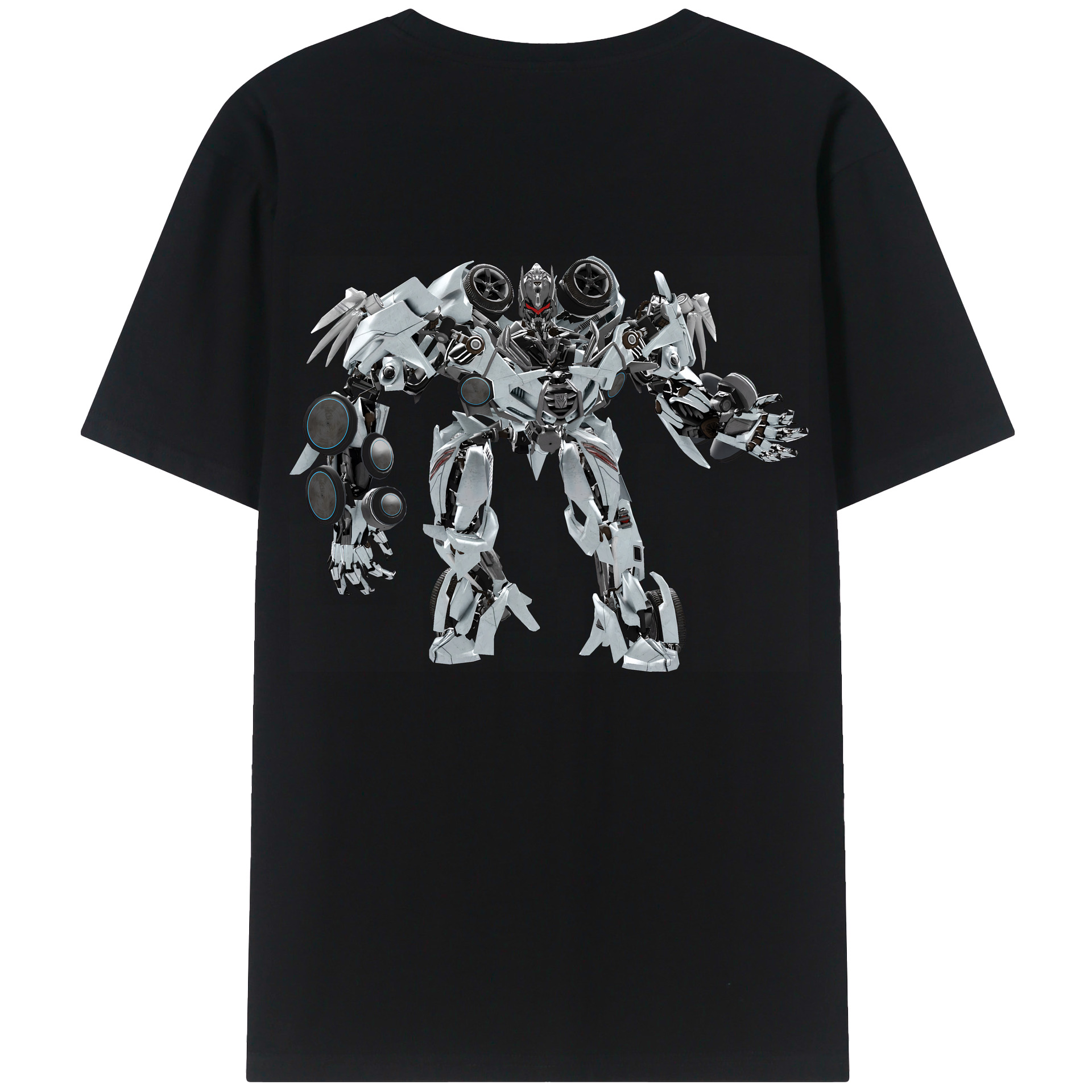 （画像用） Transformers トランスフォーマー 綿100％ メンズ半袖Tシャツ（バックプリント） 通気性