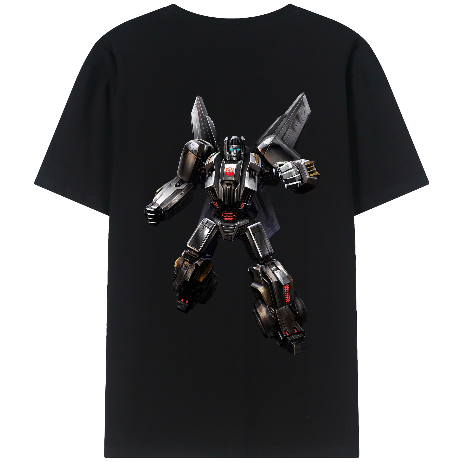 （画像用） Transformers トランスフォーマー 綿100％ メンズ半袖Tシャツ（バックプリント） 通気性