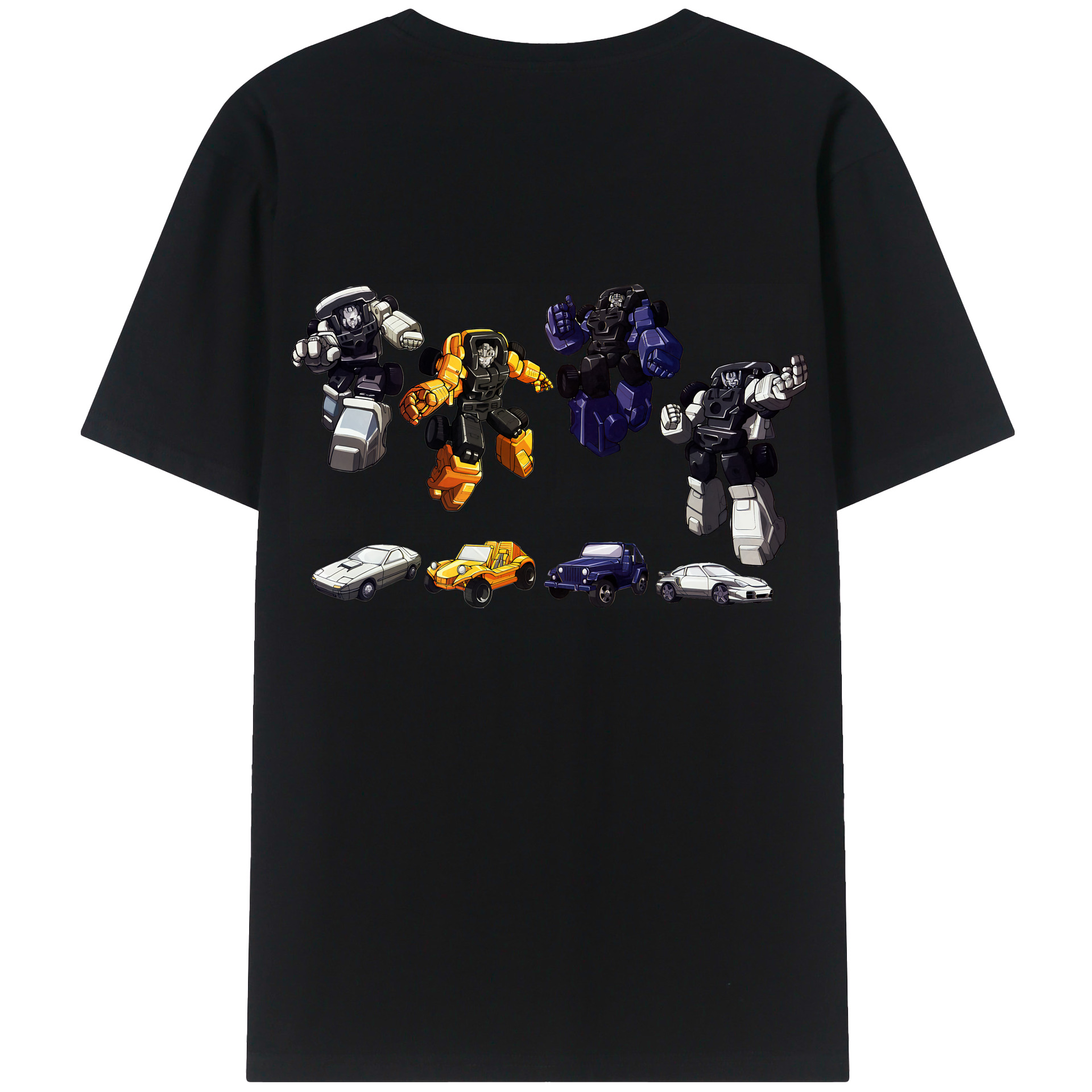 （画像用） Transformers トランスフォーマー 綿100％ メンズ半袖Tシャツ（バックプリント） 通気性