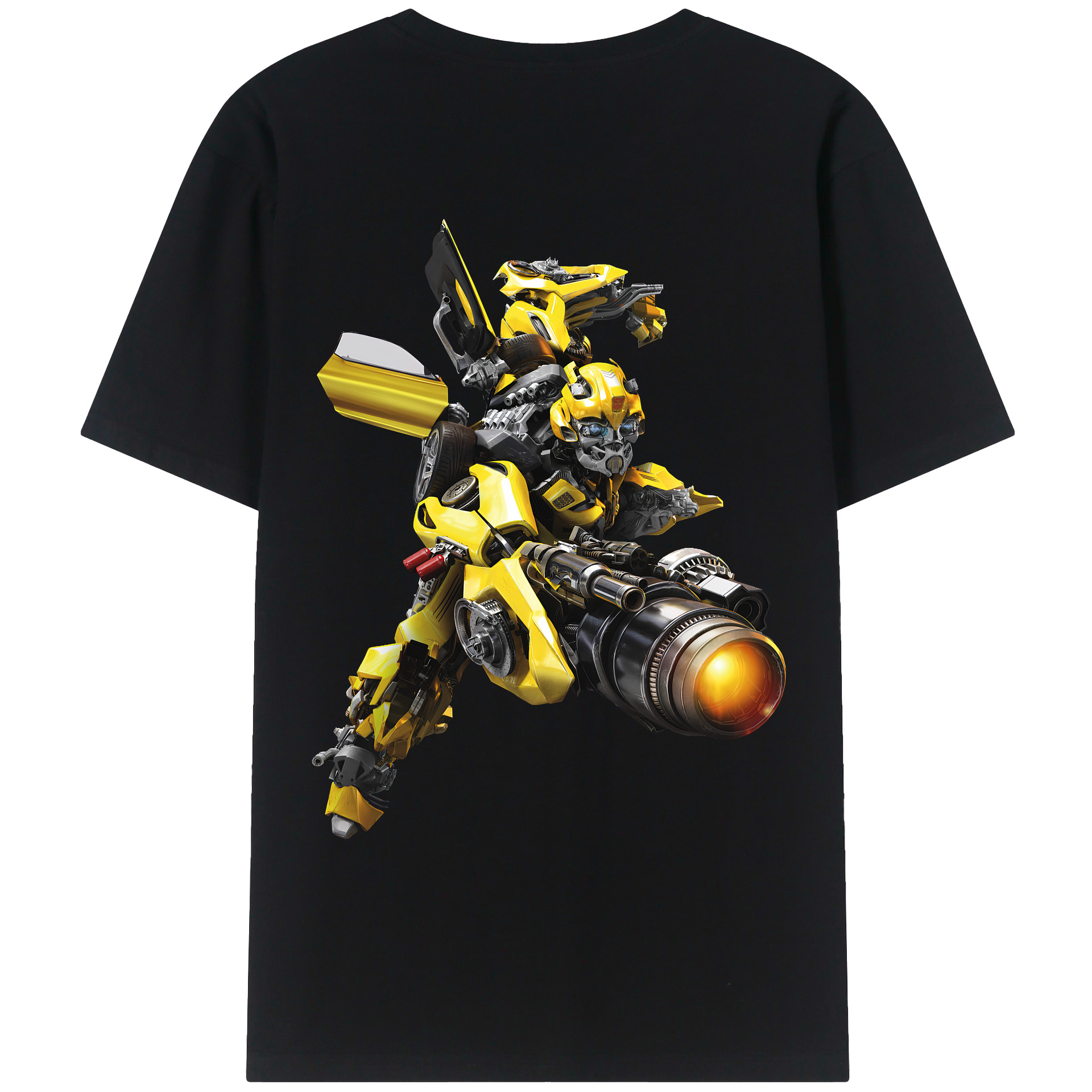 （画像用） Transformers トランスフォーマー 綿100％ メンズ半袖Tシャツ（バックプリント） 通気性
