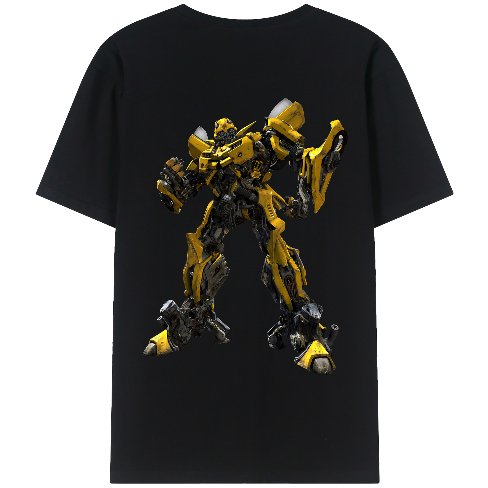 （画像用） Transformers トランスフォーマー 綿100％ メンズ半袖Tシャツ（バックプリント） 通気性