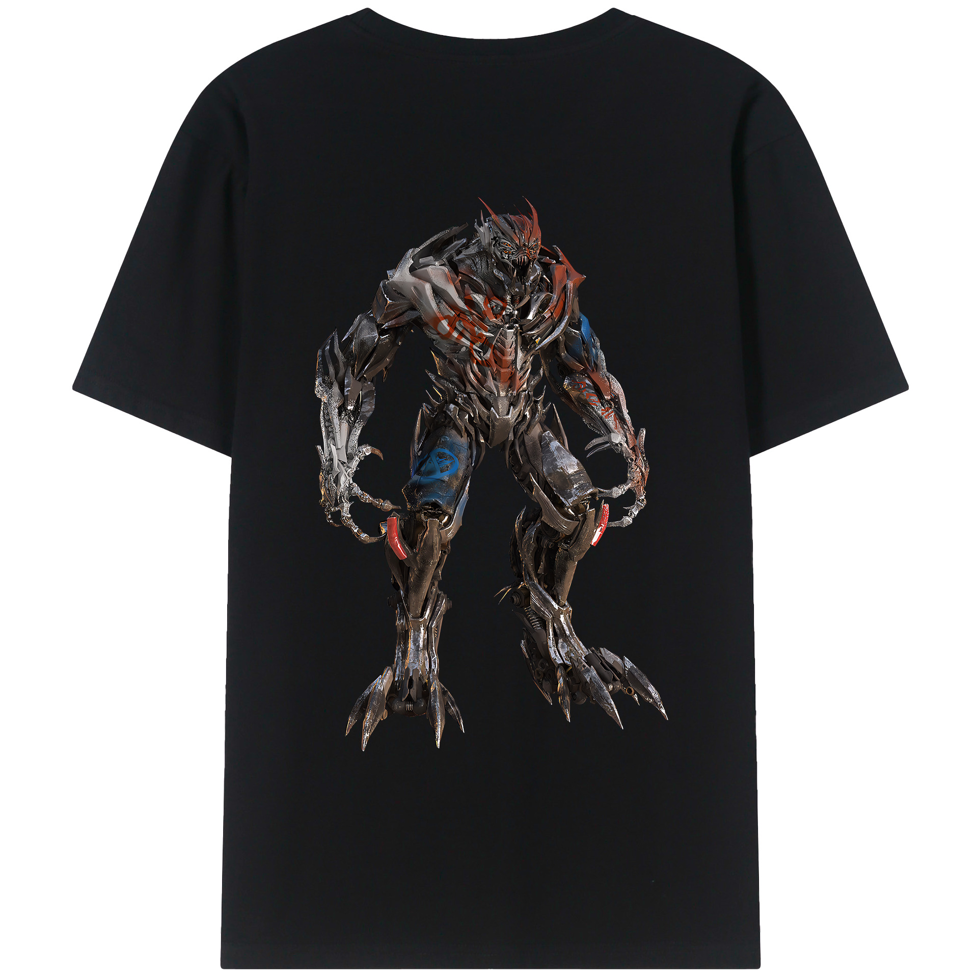 （画像用） Transformers トランスフォーマー 綿100％ メンズ半袖Tシャツ（バックプリント） 通気性
