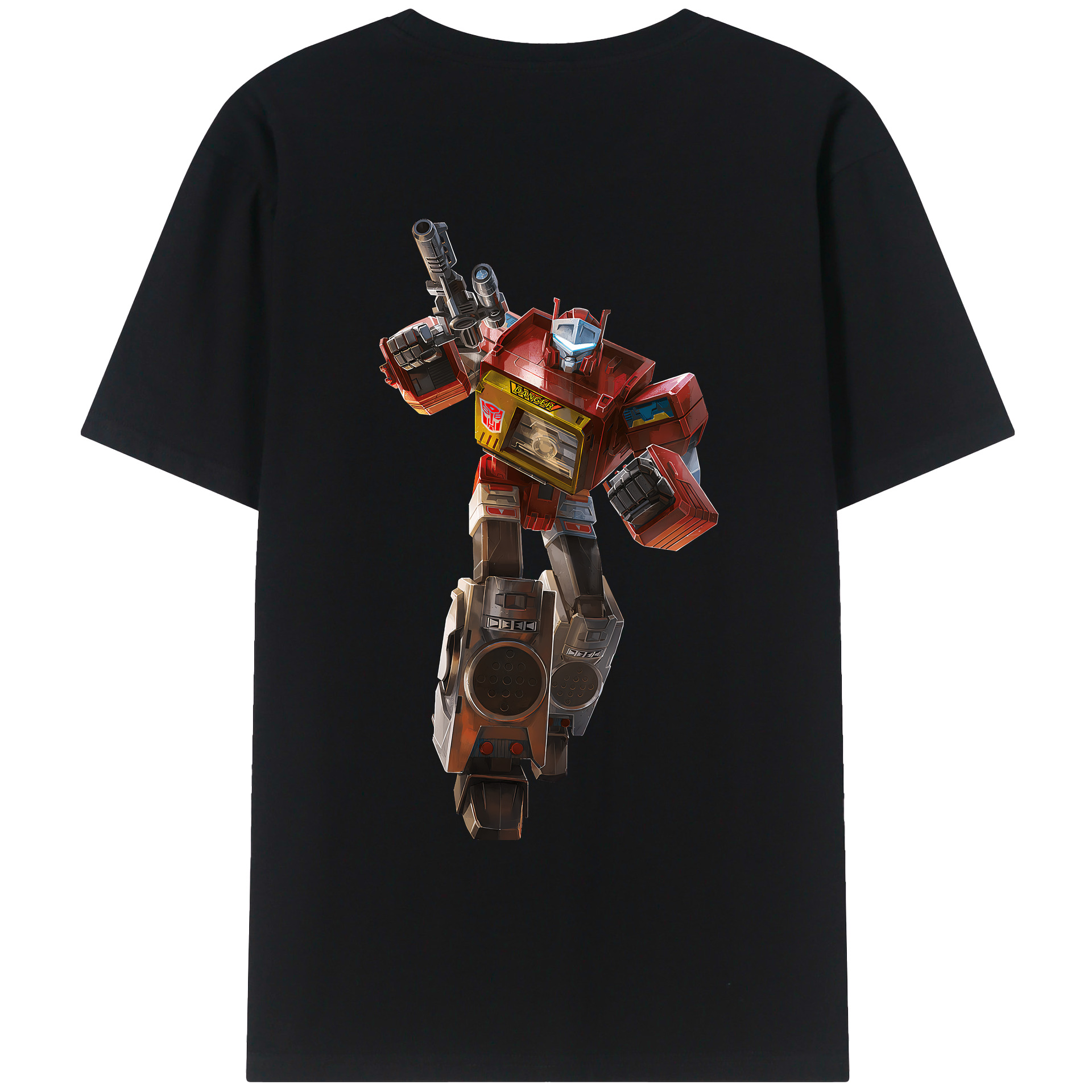 （画像用） Transformers トランスフォーマー 綿100％ メンズ半袖Tシャツ（バックプリント） 通気性