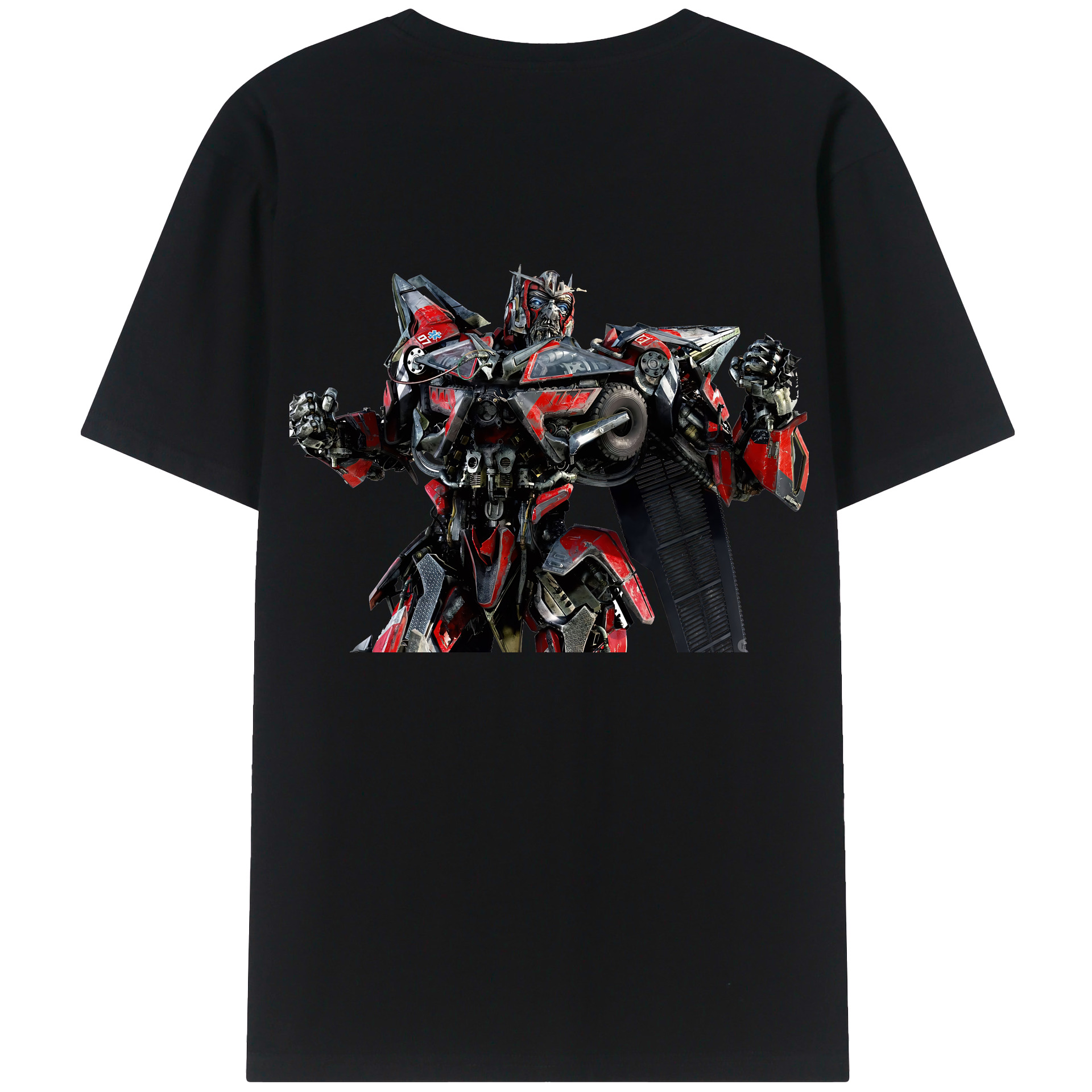 （画像用） Transformers トランスフォーマー 綿100％ メンズ半袖Tシャツ（バックプリント） 通気性