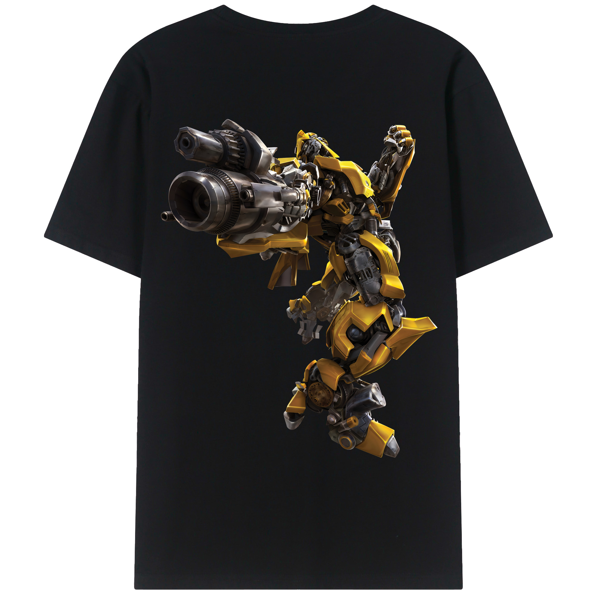 （画像用） Transformers トランスフォーマー 綿100％ メンズ半袖Tシャツ（バックプリント） 通気性