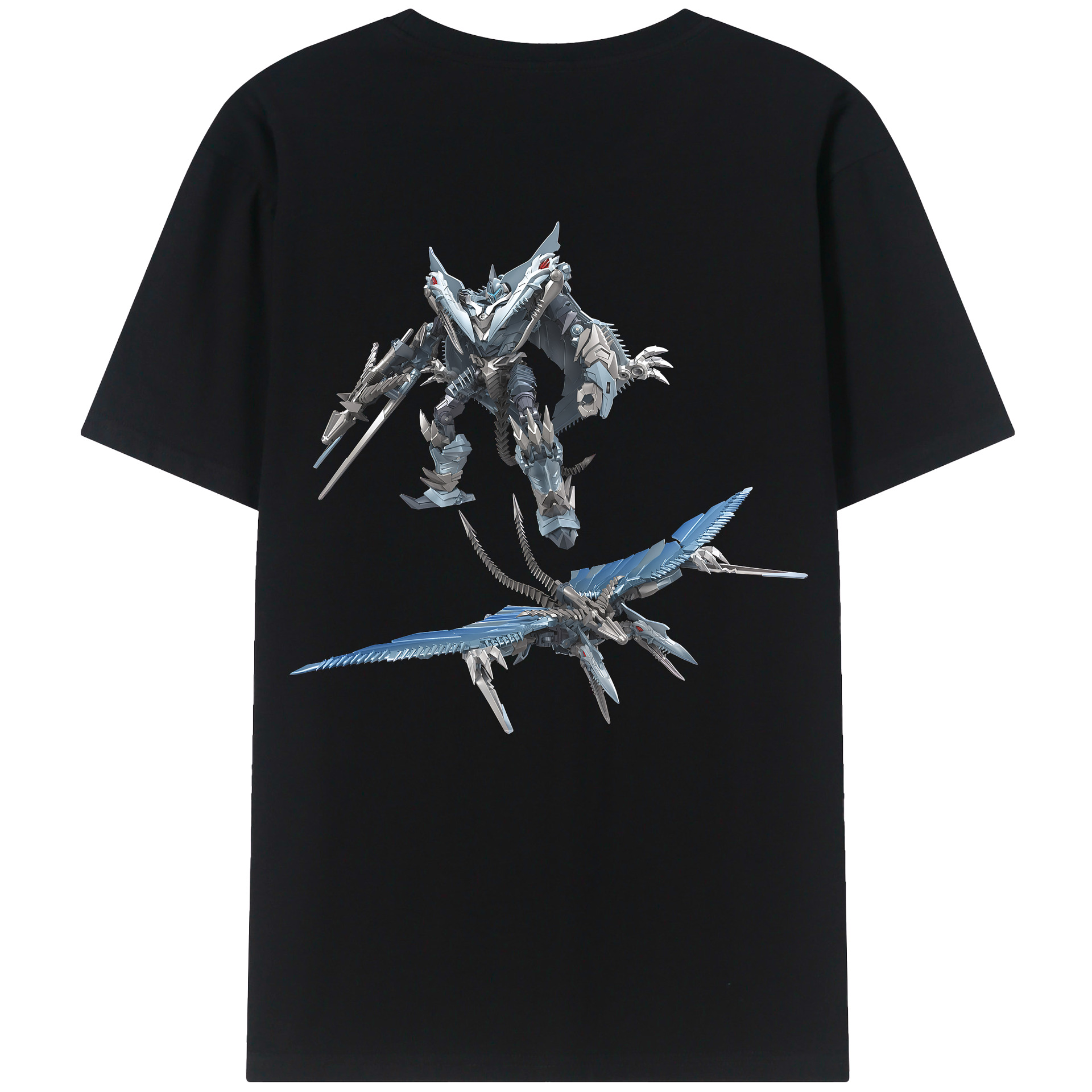 （画像用） Transformers トランスフォーマー 綿100％ メンズ半袖Tシャツ（バックプリント） 通気性