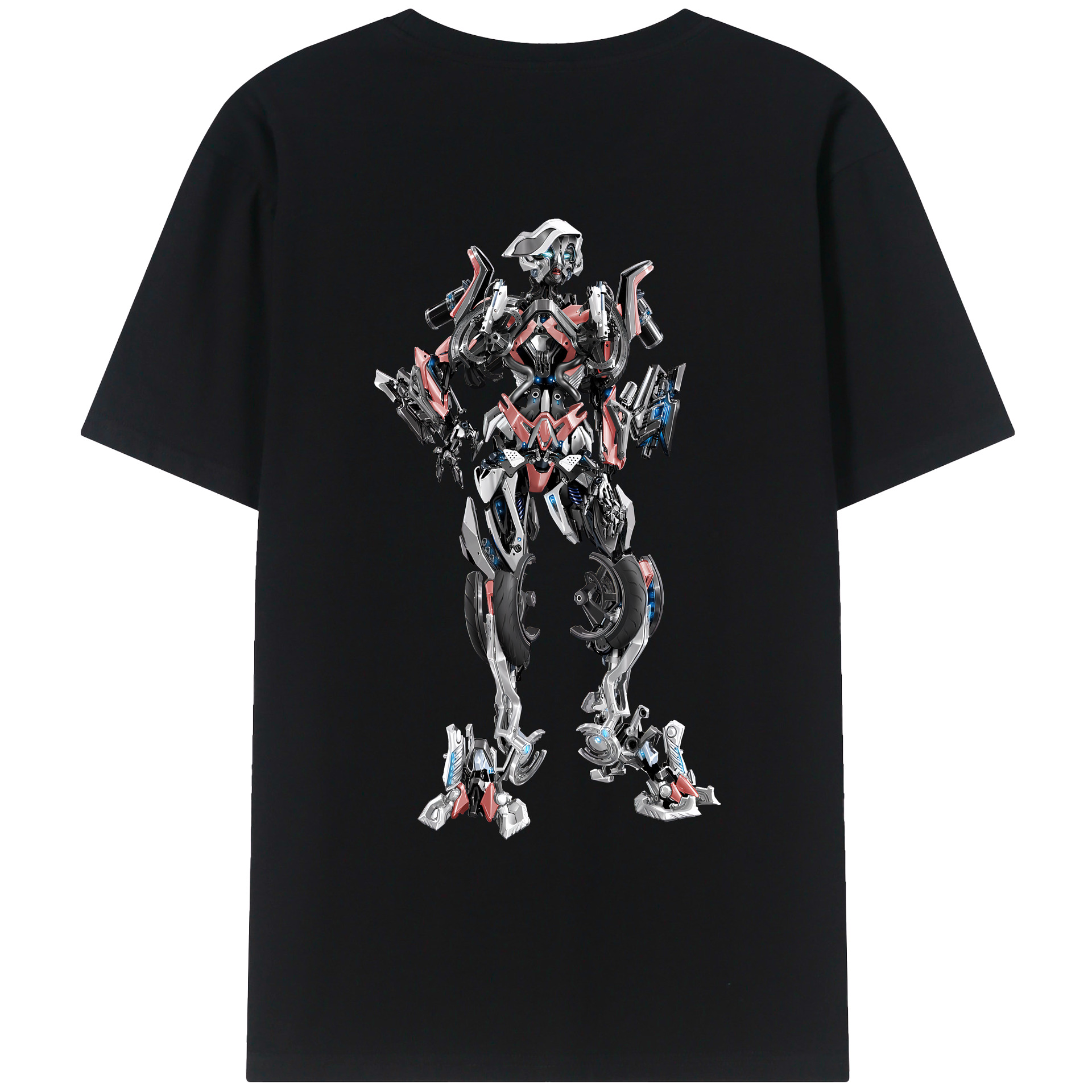 （画像用） Transformers トランスフォーマー 綿100％ メンズ半袖Tシャツ（バックプリント） 通気性