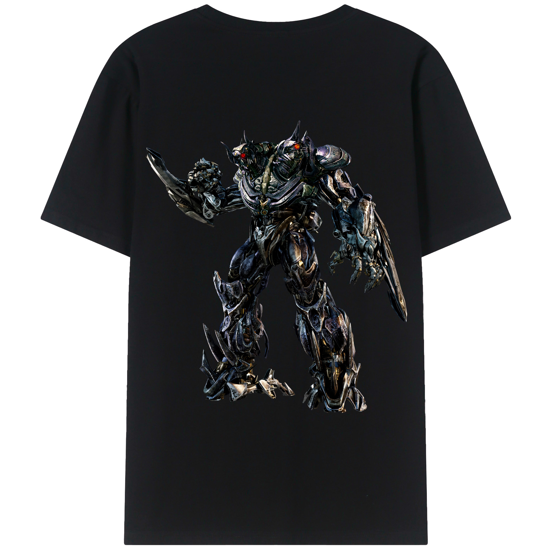 （画像用） Transformers トランスフォーマー 綿100％ メンズ半袖Tシャツ（バックプリント） 通気性