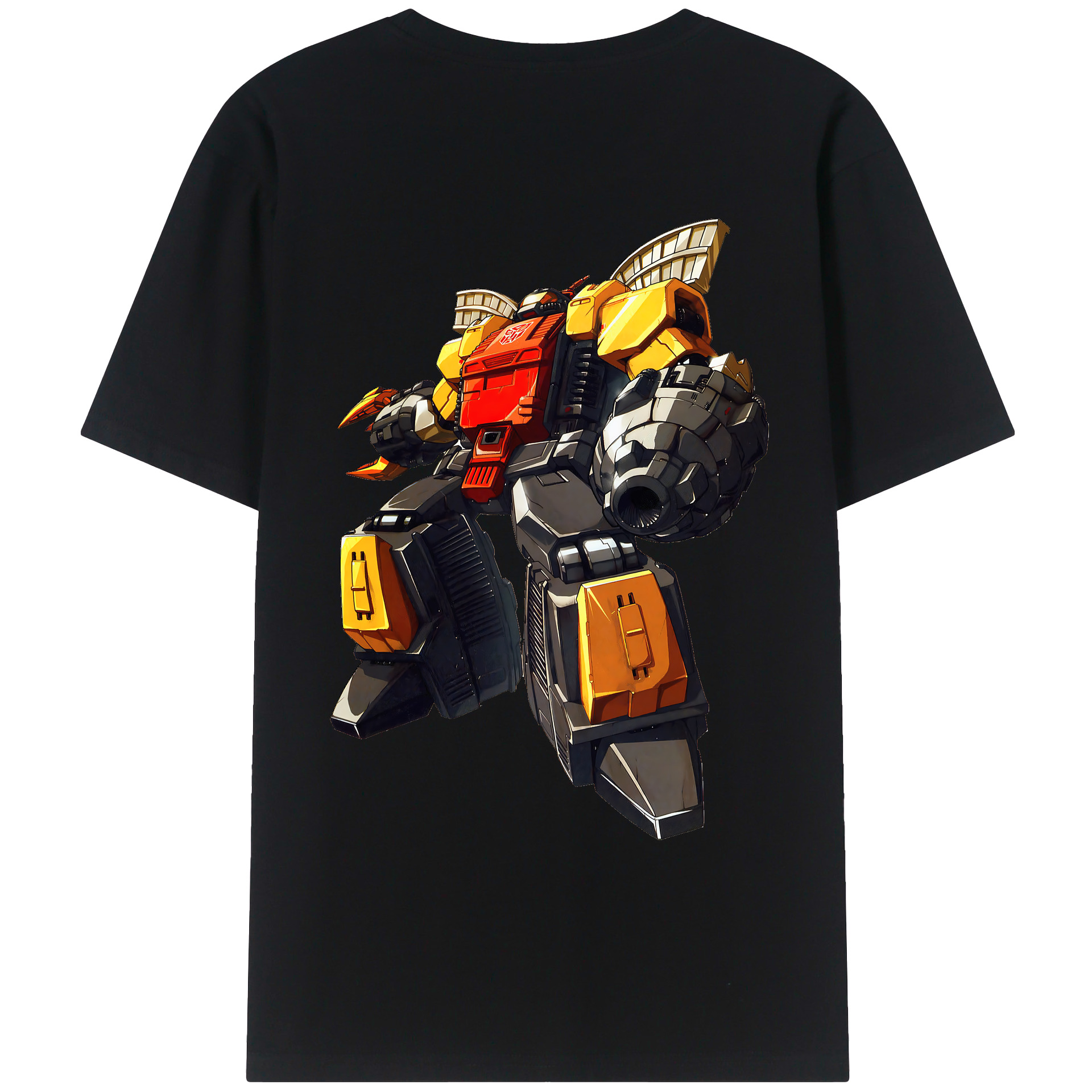 （画像用） Transformers トランスフォーマー 綿100％ メンズ半袖Tシャツ（バックプリント） 通気性