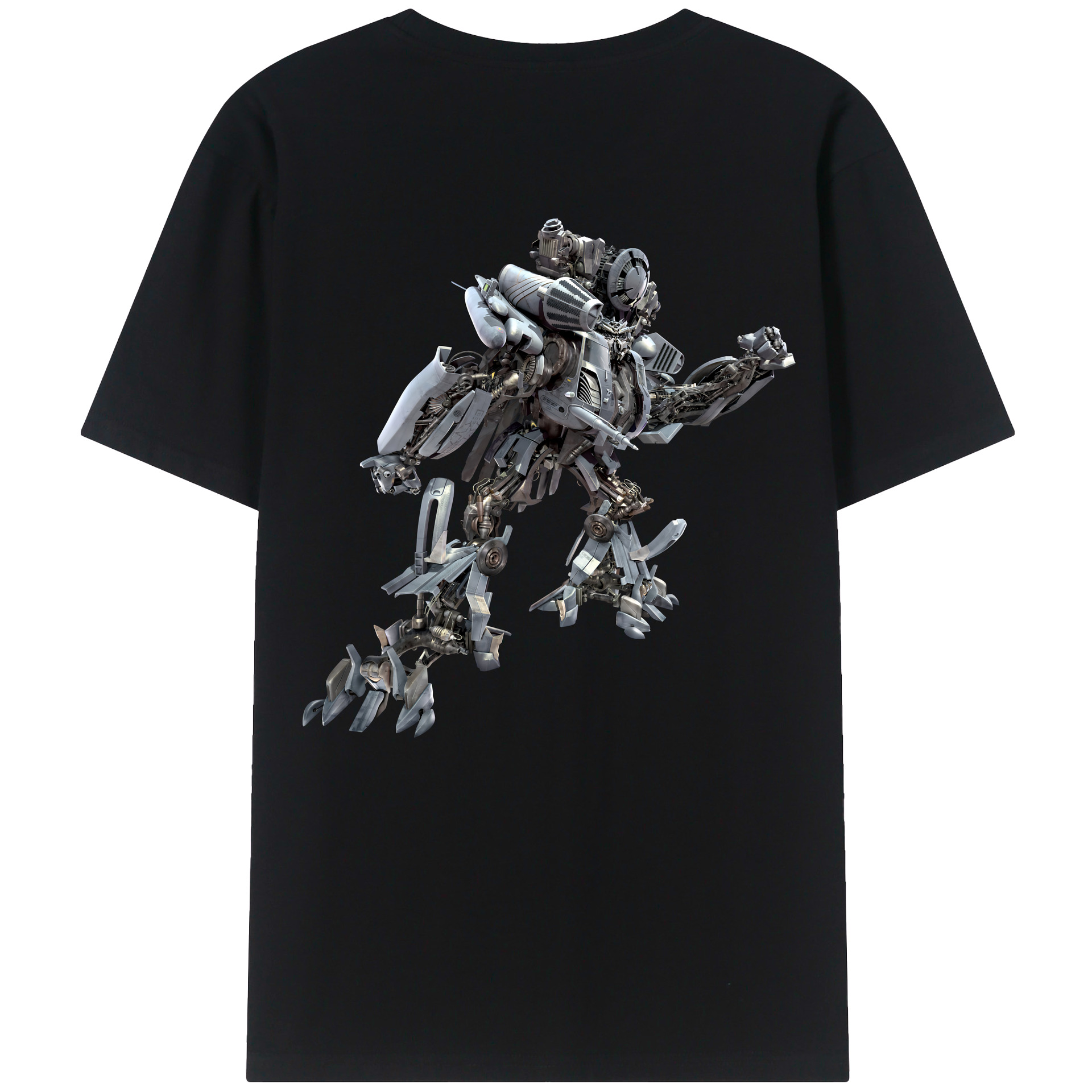 （画像用） Transformers トランスフォーマー 綿100％ メンズ半袖Tシャツ（バックプリント） 通気性