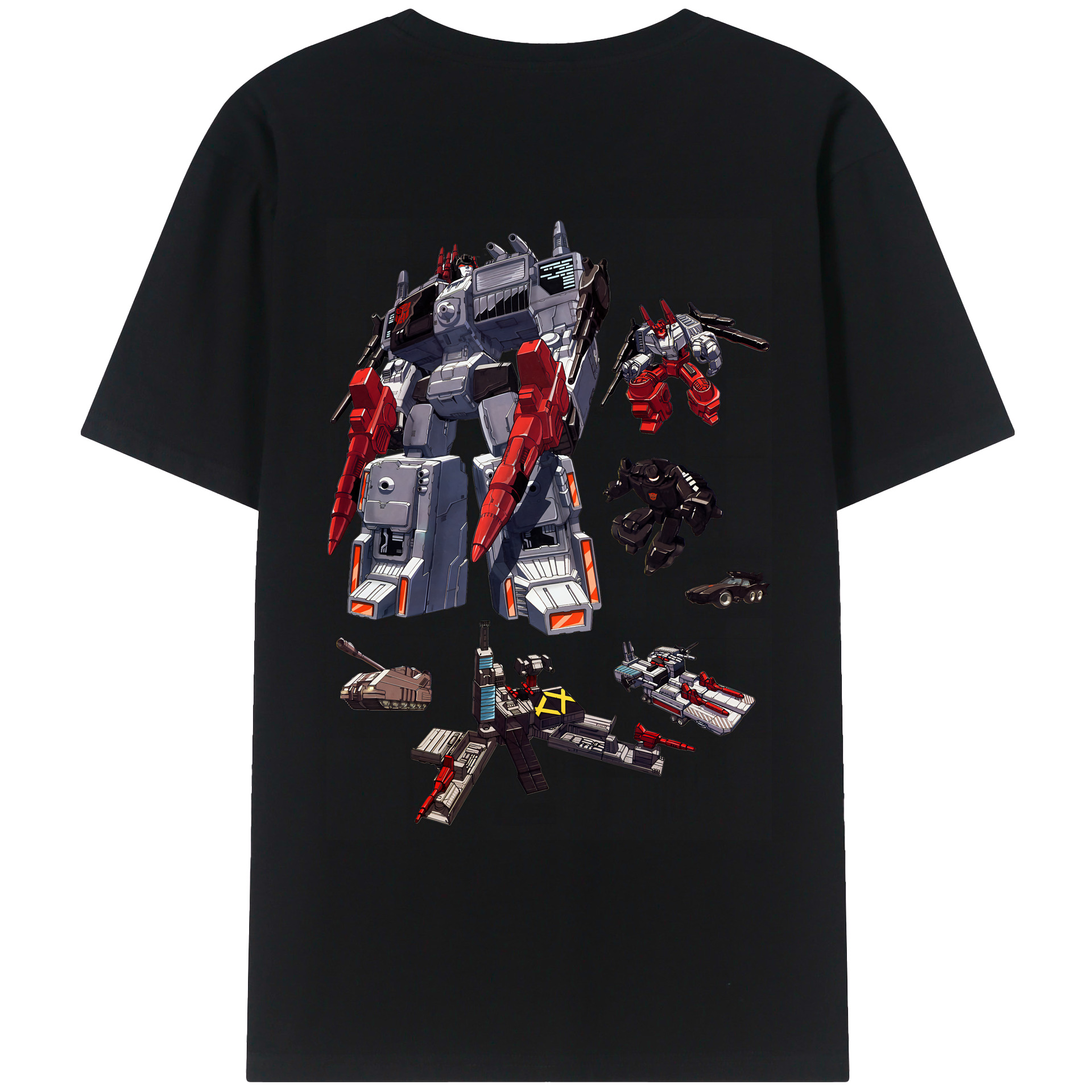 （画像用） Transformers トランスフォーマー 綿100％ メンズ半袖Tシャツ（バックプリント） 通気性