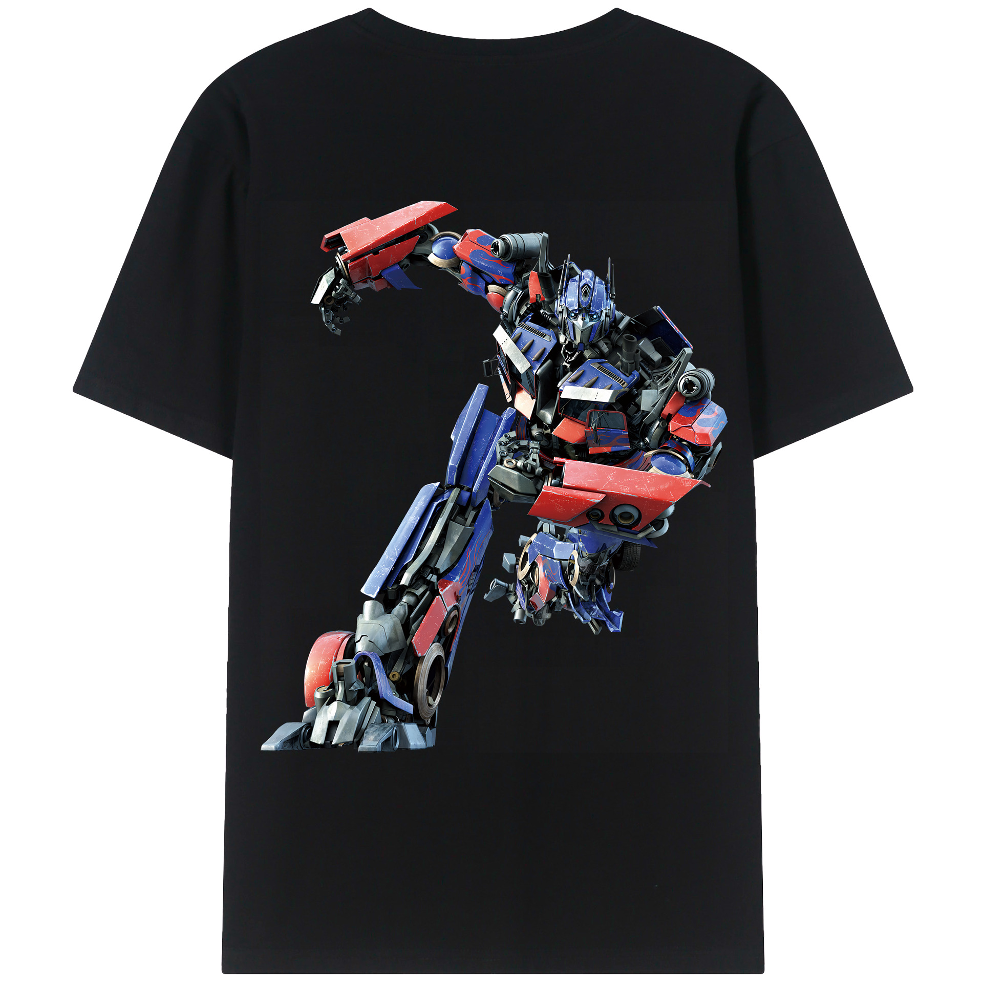 （画像用） Transformers トランスフォーマー 綿100％ メンズ半袖Tシャツ（バックプリント） 通気性