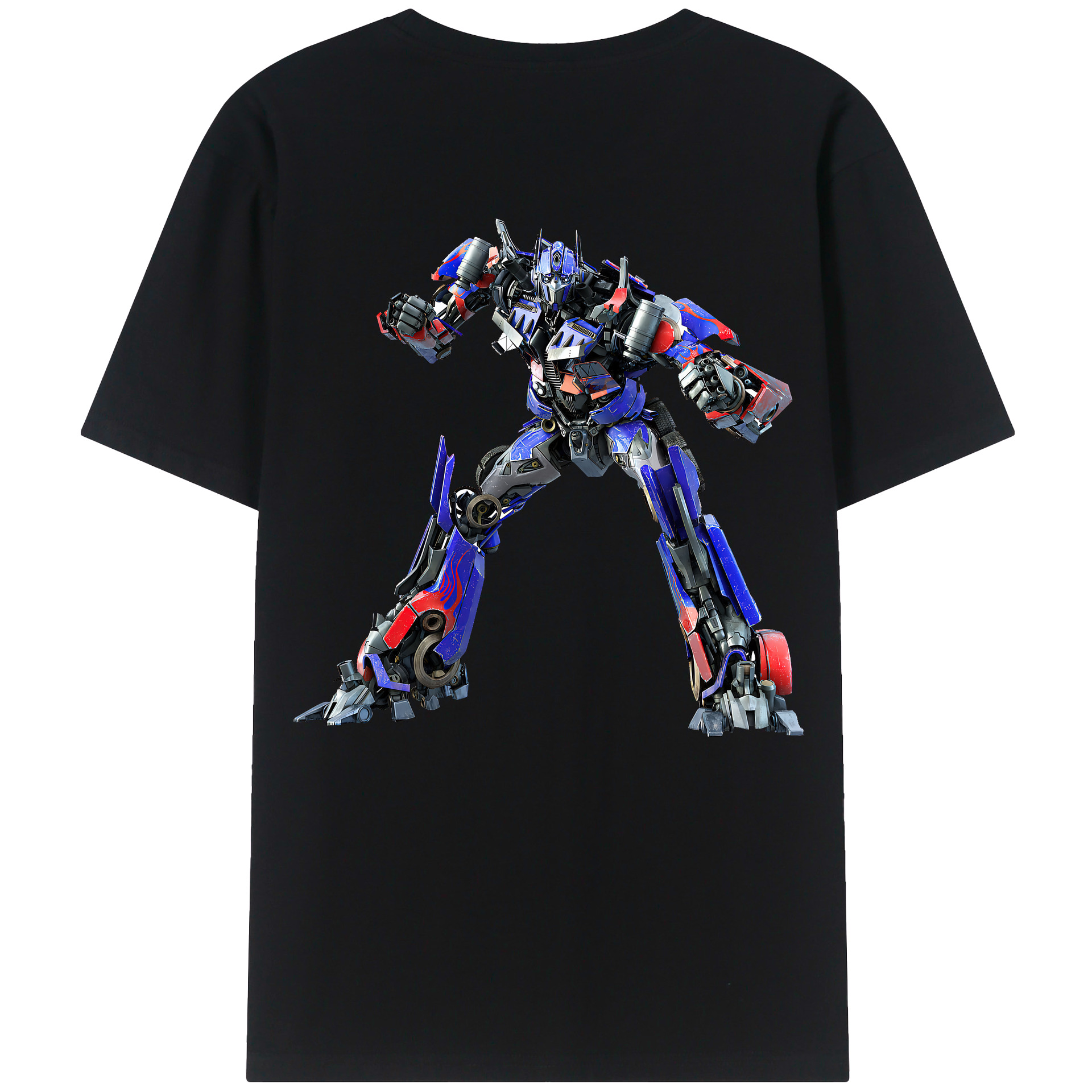 （画像用） Transformers トランスフォーマー 綿100％ メンズ半袖Tシャツ（バックプリント） 通気性