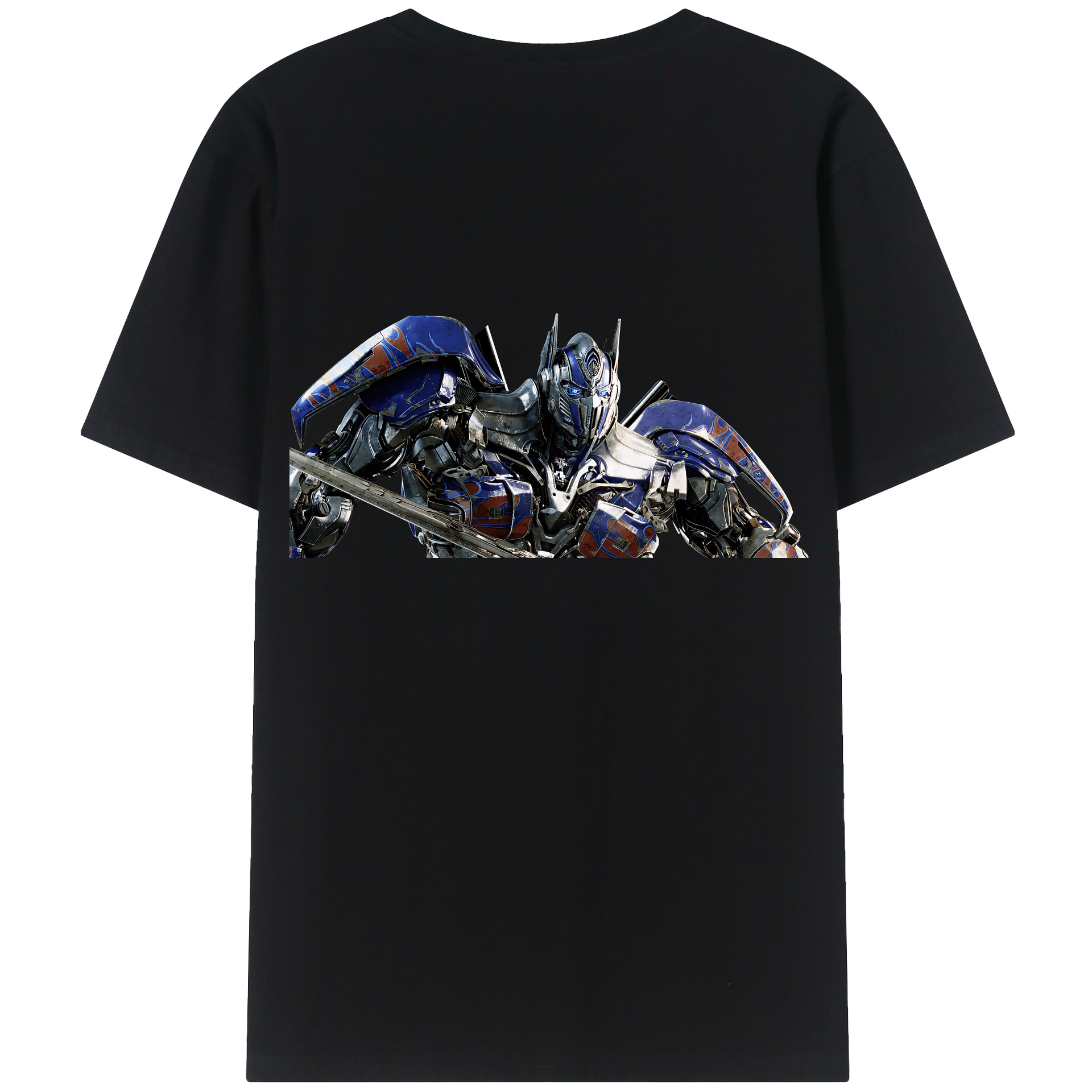 （画像用） Transformers トランスフォーマー 綿100％ メンズ半袖Tシャツ（バックプリント） 通気性