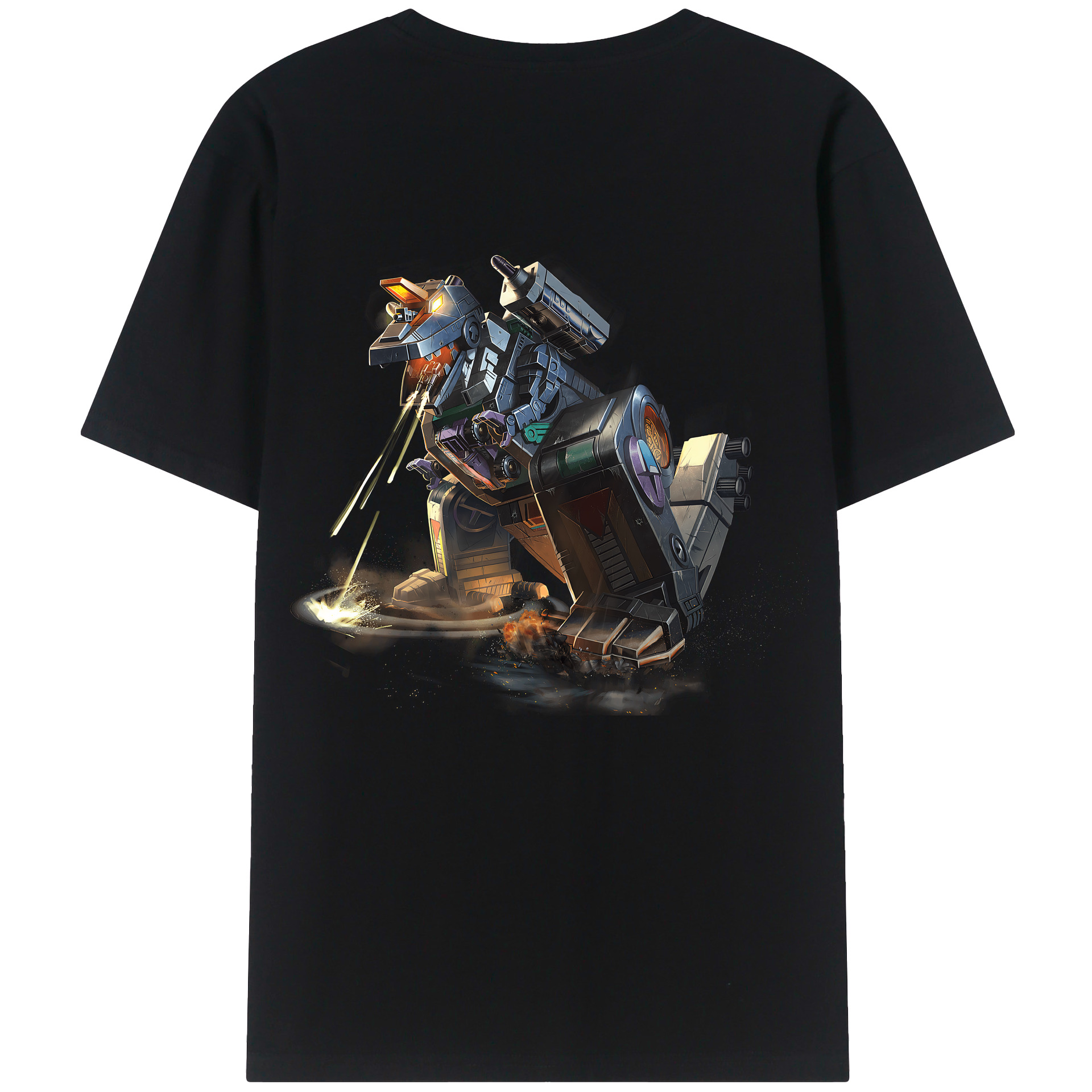 （画像用） Transformers トランスフォーマー 綿100％ メンズ半袖Tシャツ（バックプリント） 通気性