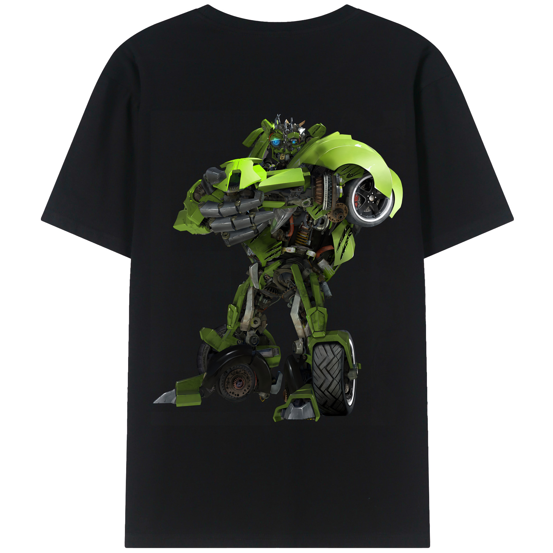 （画像用） Transformers トランスフォーマー 綿100％ メンズ半袖Tシャツ（バックプリント） 通気性