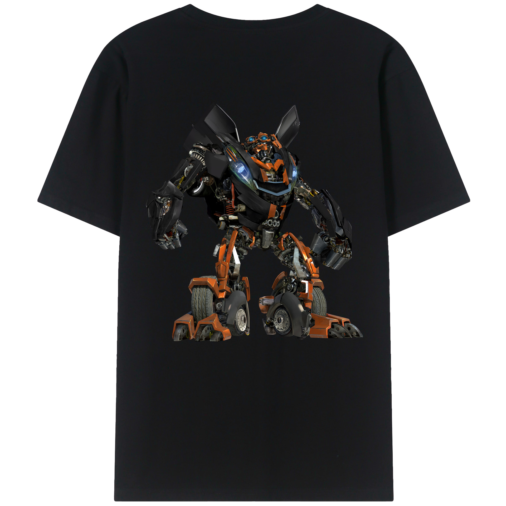 （画像用） Transformers トランスフォーマー 綿100％ メンズ半袖Tシャツ（バックプリント） 通気性