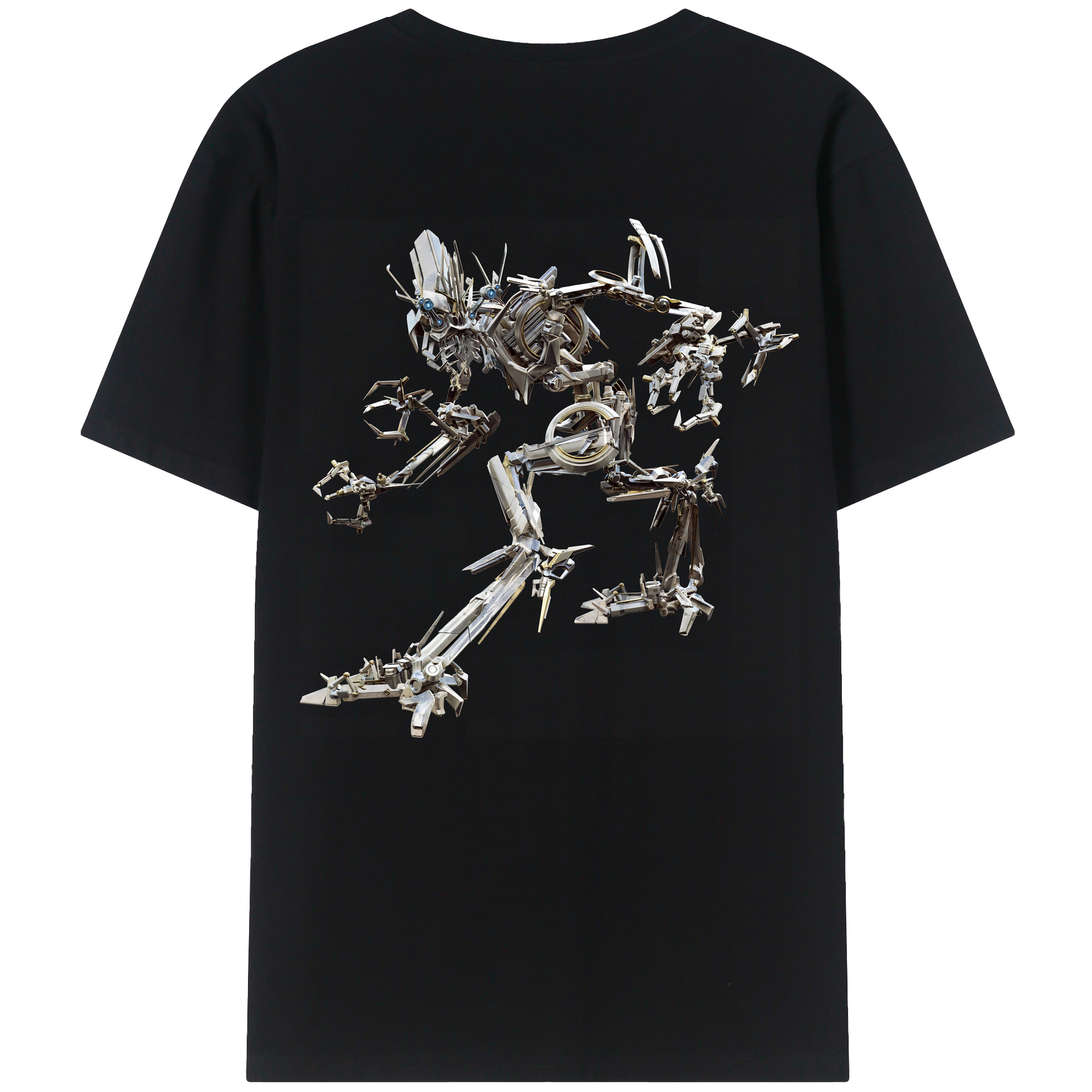 （画像用） Transformers トランスフォーマー 綿100％ メンズ半袖Tシャツ（バックプリント） 通気性