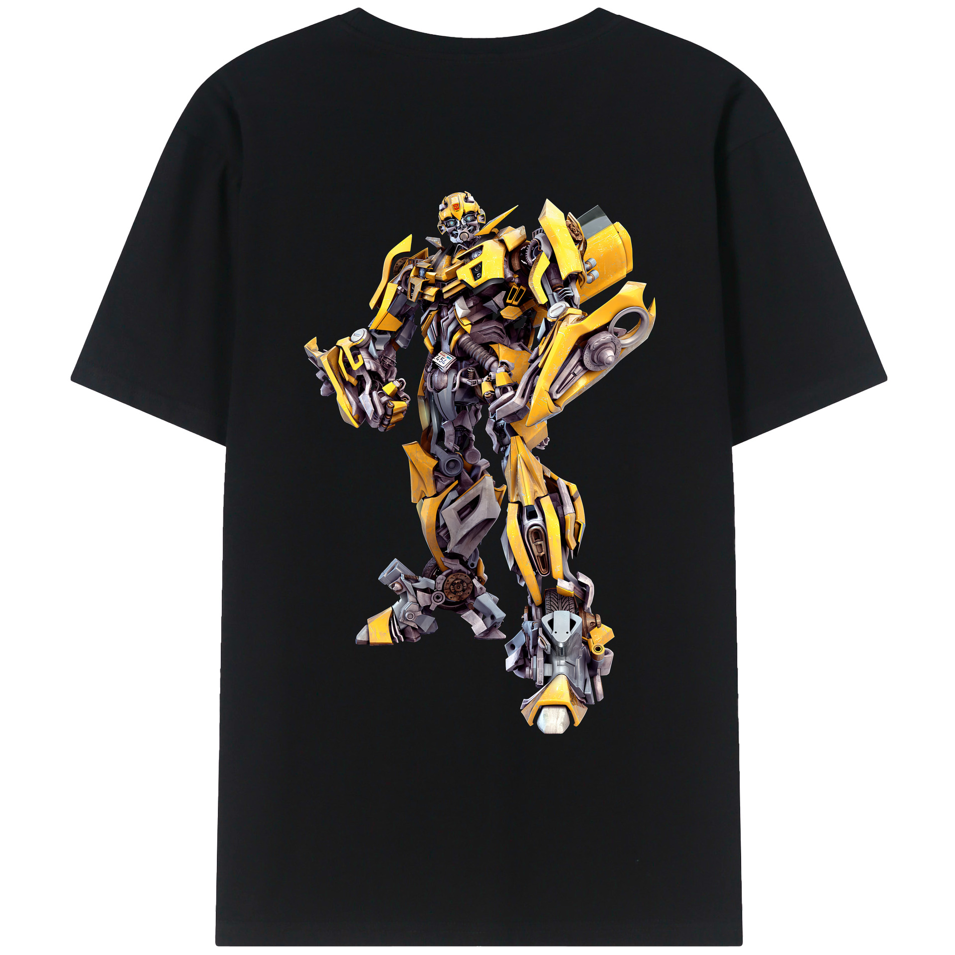 （画像用） Transformers トランスフォーマー 綿100％ メンズ半袖Tシャツ（バックプリント） 通気性