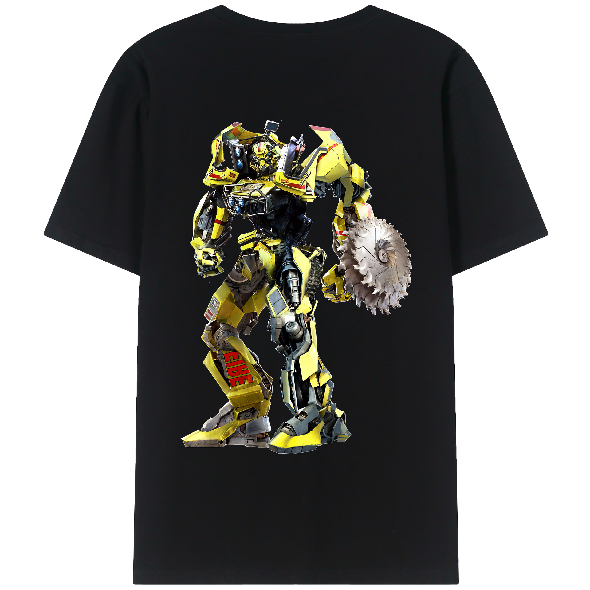 （画像用） Transformers トランスフォーマー 綿100％ メンズ半袖Tシャツ（バックプリント） 通気性