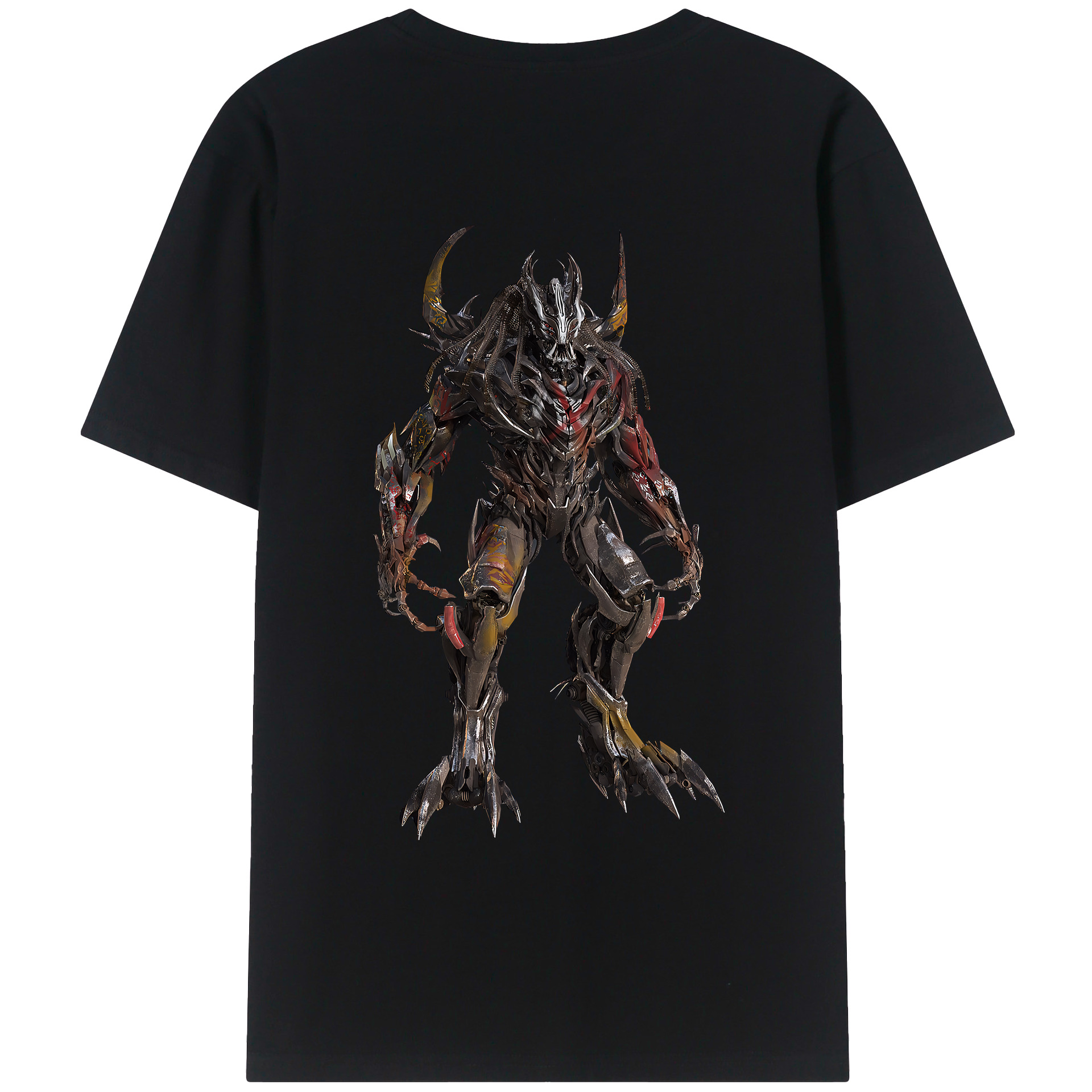 （画像用） Transformers トランスフォーマー 綿100％ メンズ半袖Tシャツ（バックプリント） 通気性