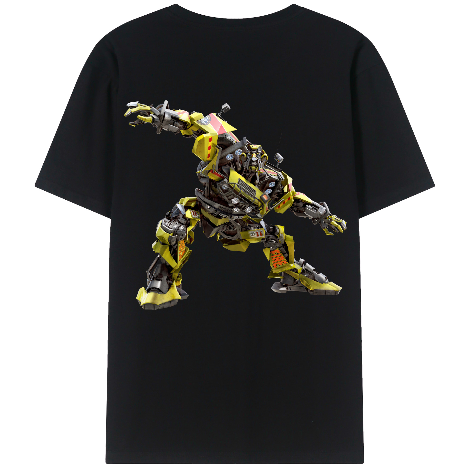 （画像用） Transformers トランスフォーマー 綿100％ メンズ半袖Tシャツ（バックプリント） 通気性