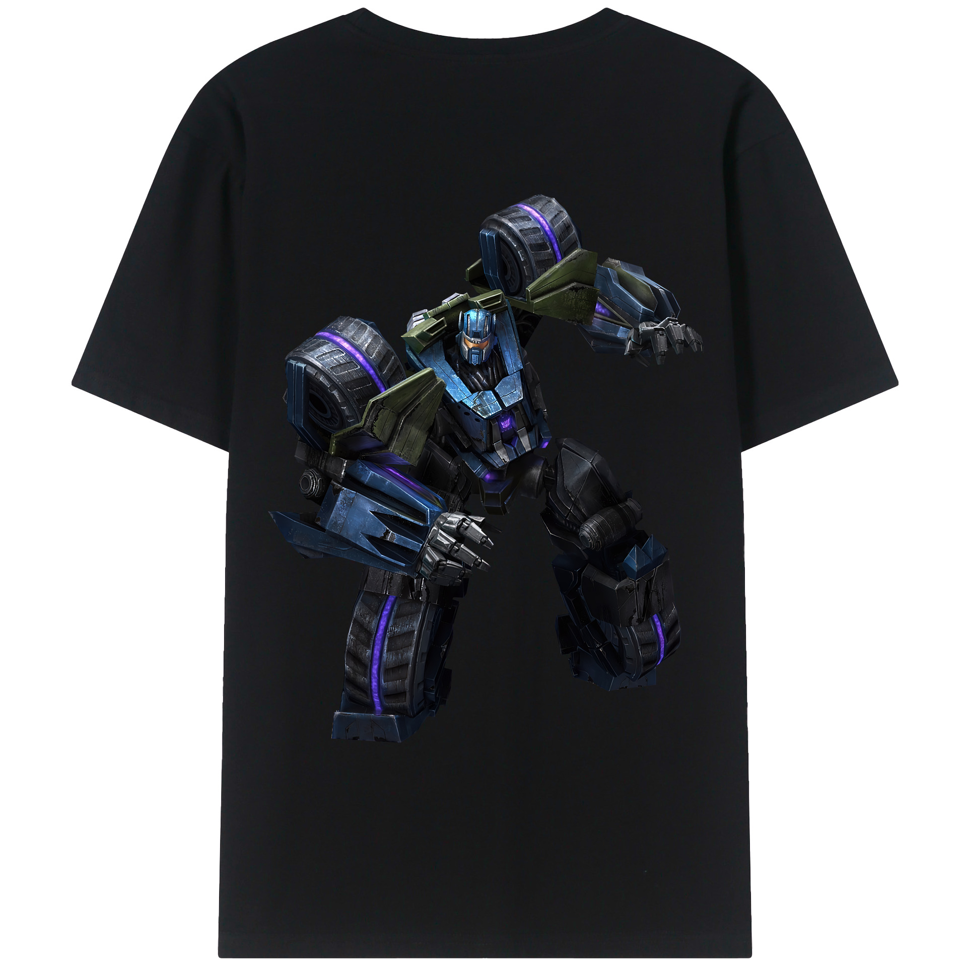 （画像用） Transformers トランスフォーマー 綿100％ メンズ半袖Tシャツ（バックプリント） 通気性