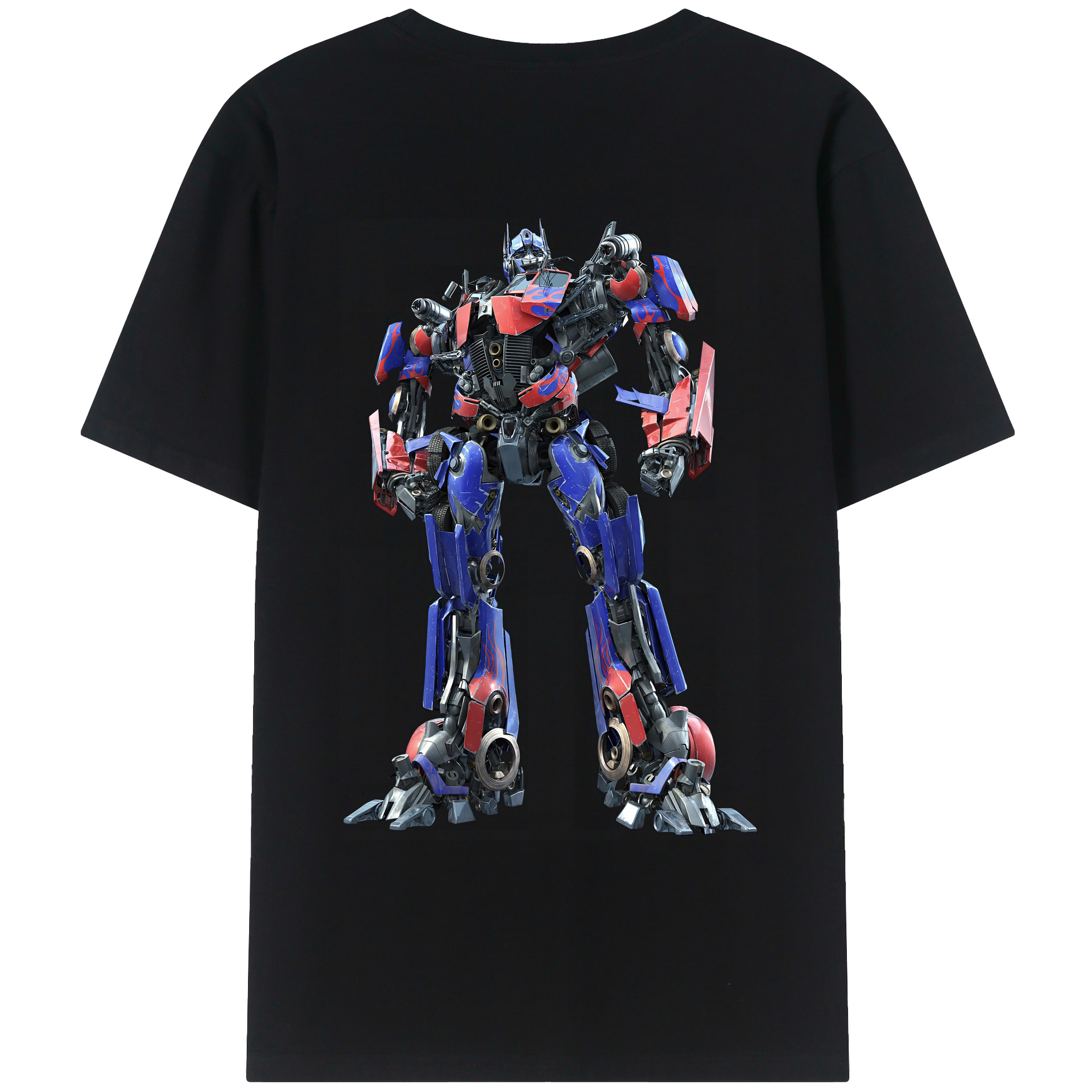 （画像用） Transformers トランスフォーマー 綿100％ メンズ半袖Tシャツ（バックプリント） 通気性