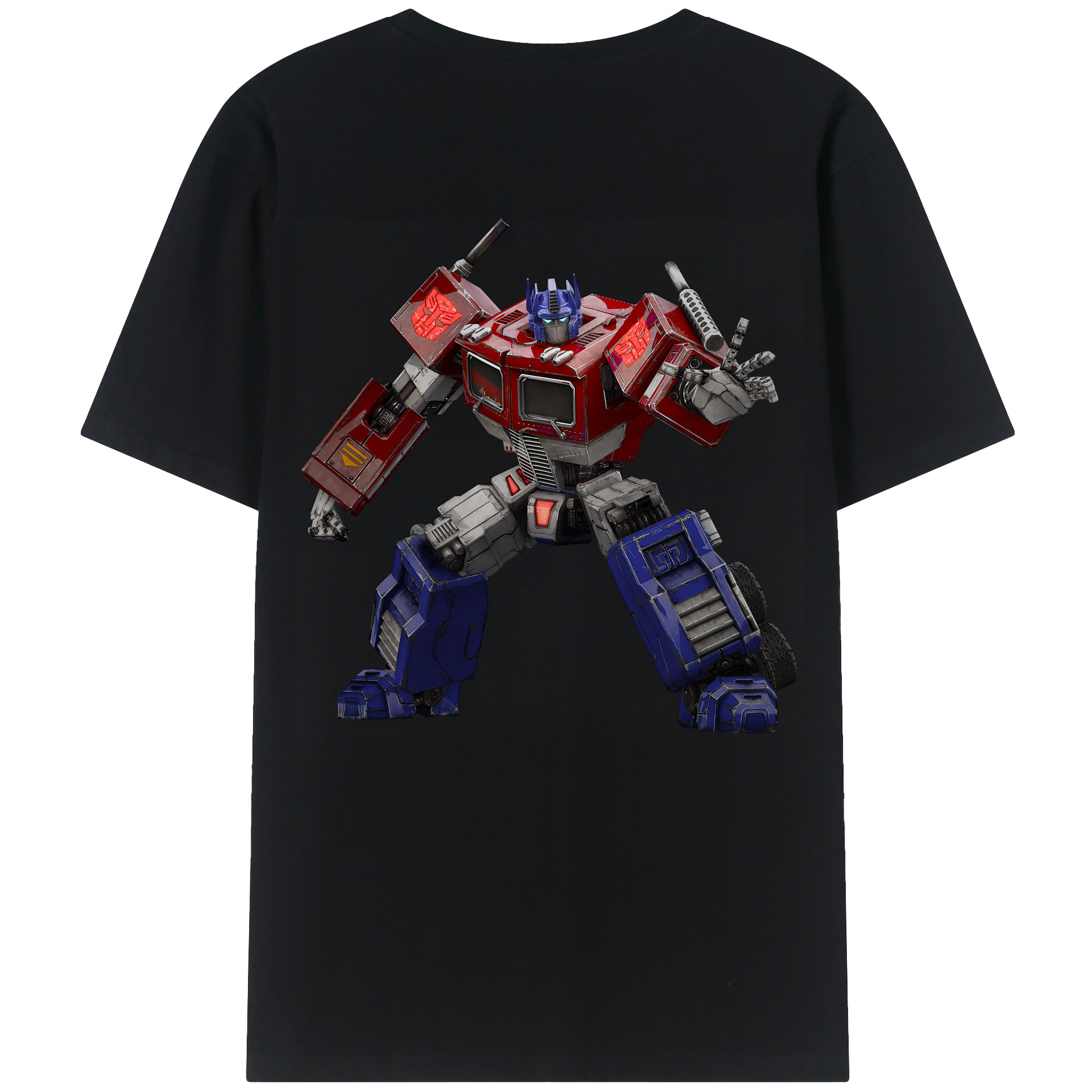 （画像用） Transformers トランスフォーマー 綿100％ メンズ半袖Tシャツ（バックプリント） 通気性