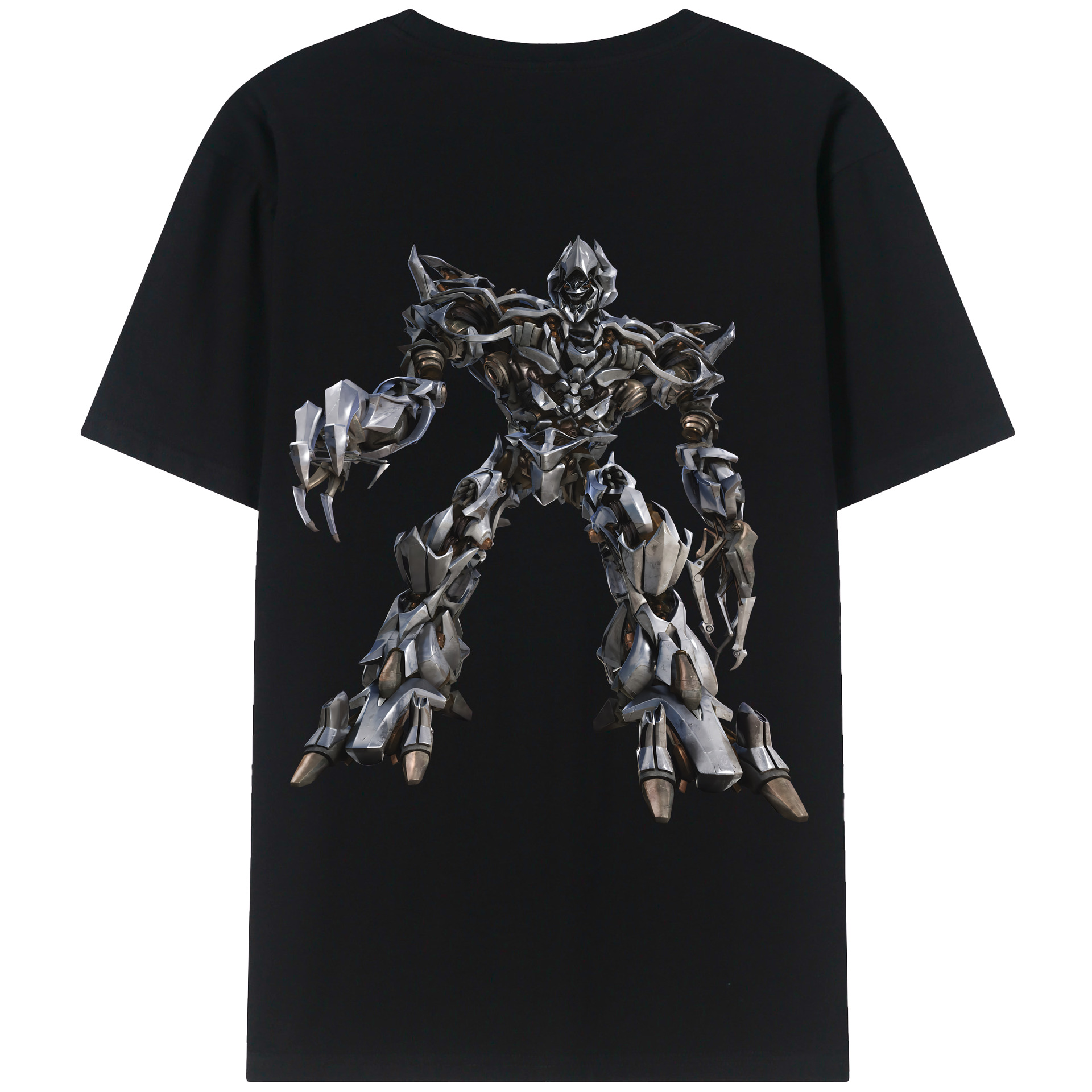 （画像用） Transformers トランスフォーマー 綿100％ メンズ半袖Tシャツ（バックプリント） 通気性