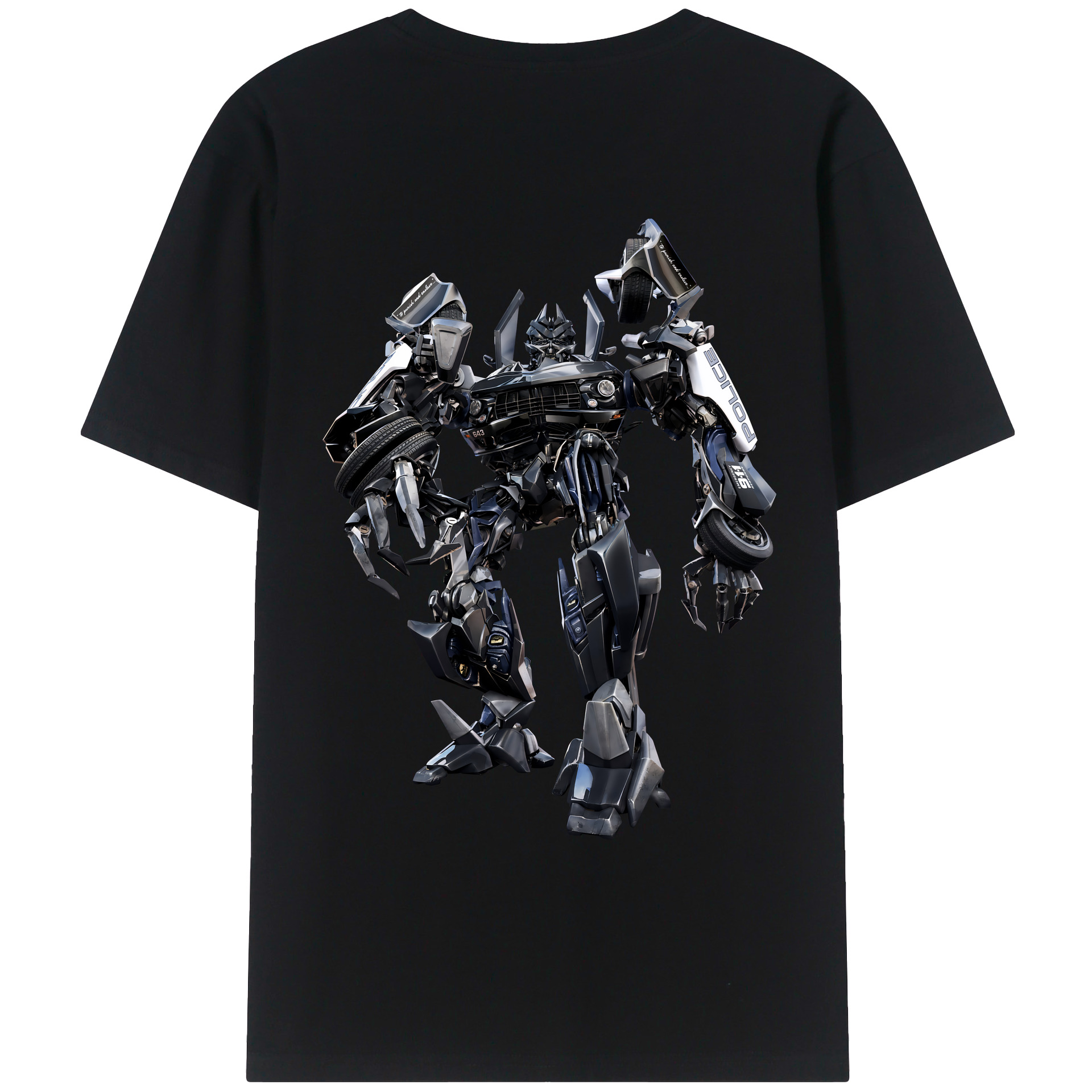 （画像用） Transformers トランスフォーマー 綿100％ メンズ半袖Tシャツ（バックプリント） 通気性
