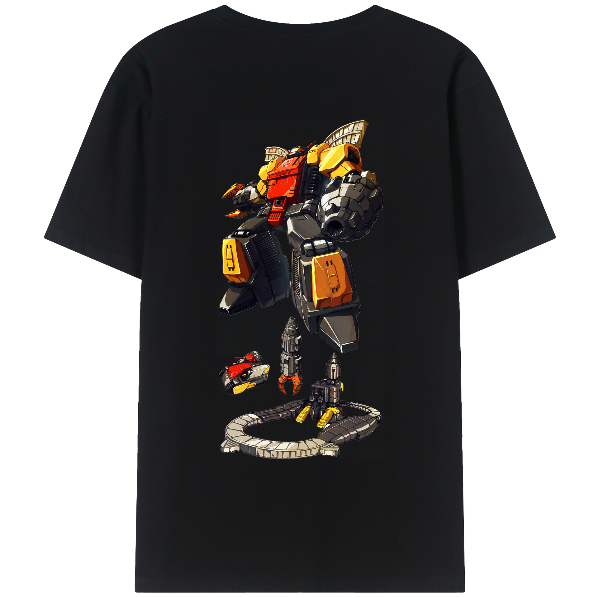 （画像用） Transformers トランスフォーマー 綿100％ メンズ半袖Tシャツ（バックプリント） 通気性